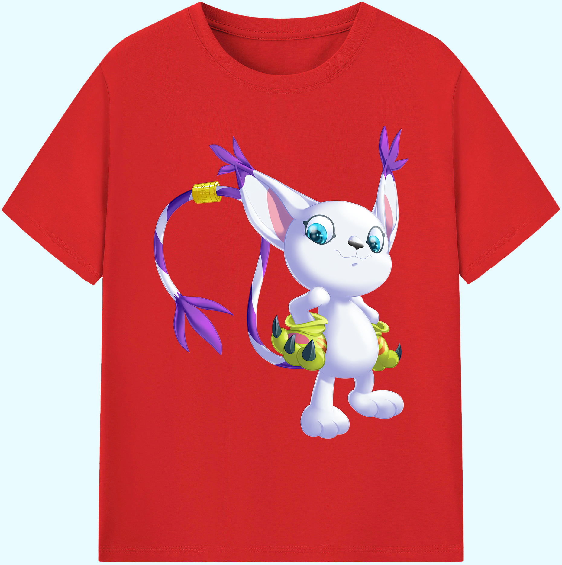 （画像用） Digimon デジタルモンスター/デジモン 綿100％ メンズ半袖Tシャツ｜肌触りやわらか＆通気性
