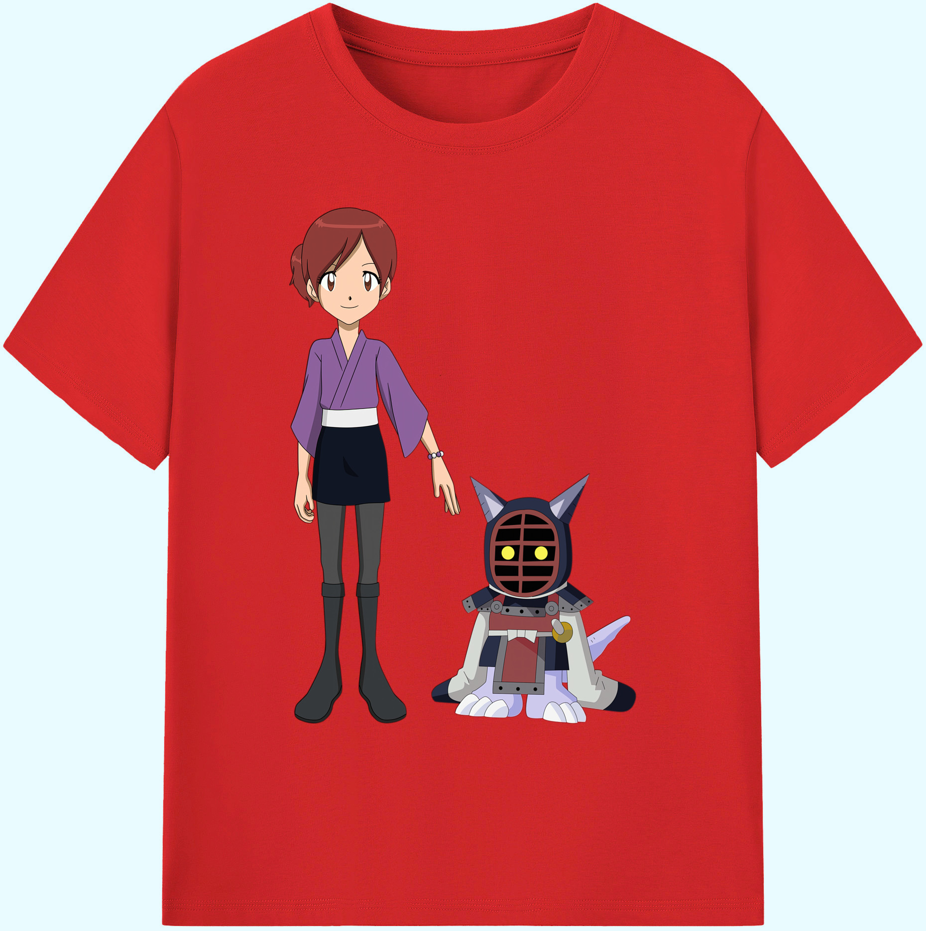 （画像用） Digimon デジタルモンスター/デジモン 綿100％ メンズ半袖Tシャツ｜肌触りやわらか＆通気性
