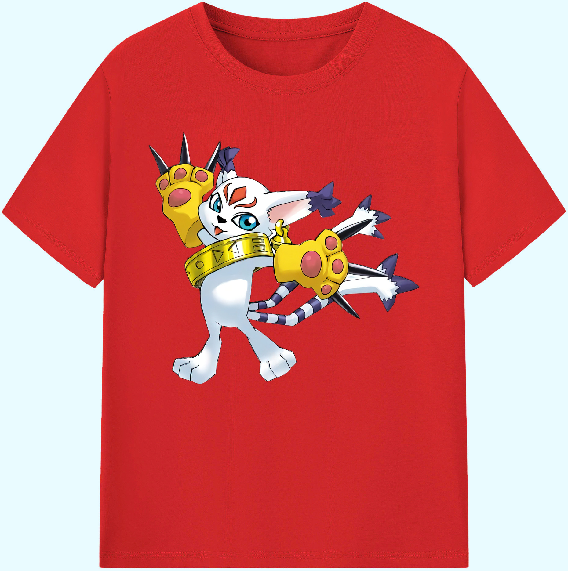 （画像用） Digimon デジタルモンスター/デジモン 綿100％ メンズ半袖Tシャツ｜肌触りやわらか＆通気性
