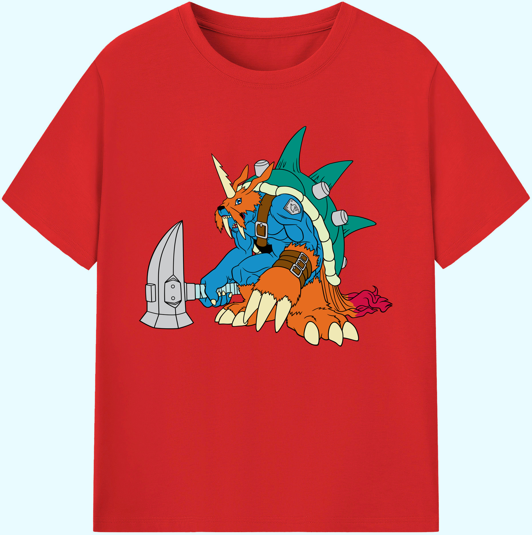 （画像用） Digimon デジタルモンスター/デジモン 綿100％ メンズ半袖Tシャツ｜肌触りやわらか＆通気性