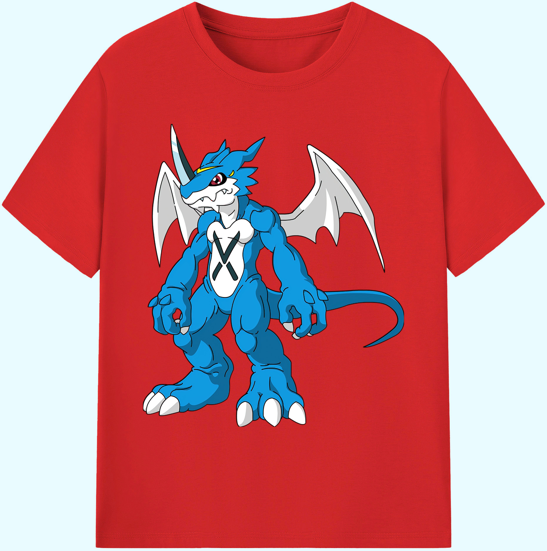 （画像用） Digimon デジタルモンスター/デジモン 綿100％ メンズ半袖Tシャツ｜肌触りやわらか＆通気性