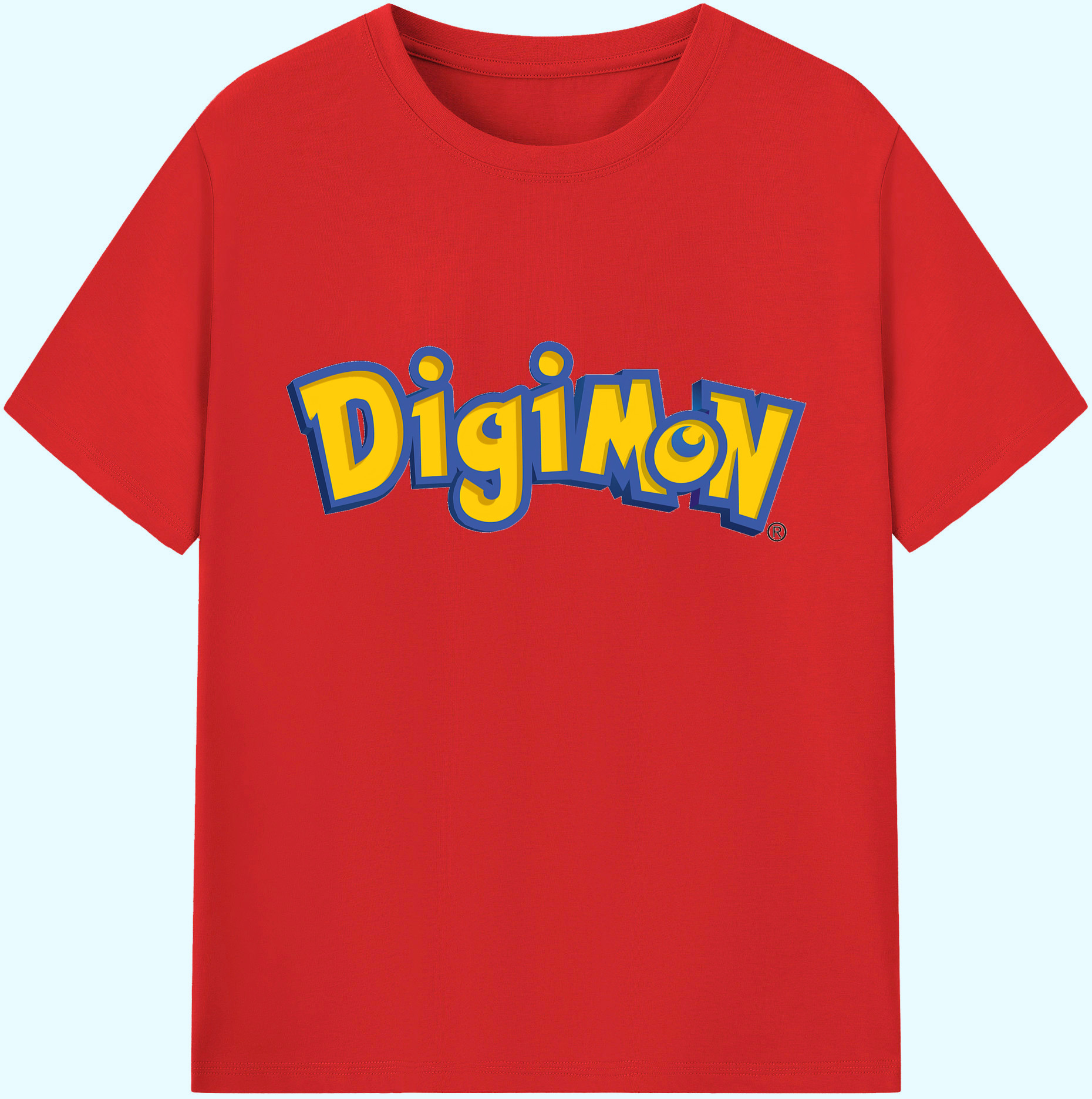 （画像用） Digimon デジタルモンスター/デジモン 綿100％ メンズ半袖Tシャツ｜肌触りやわらか＆通気性