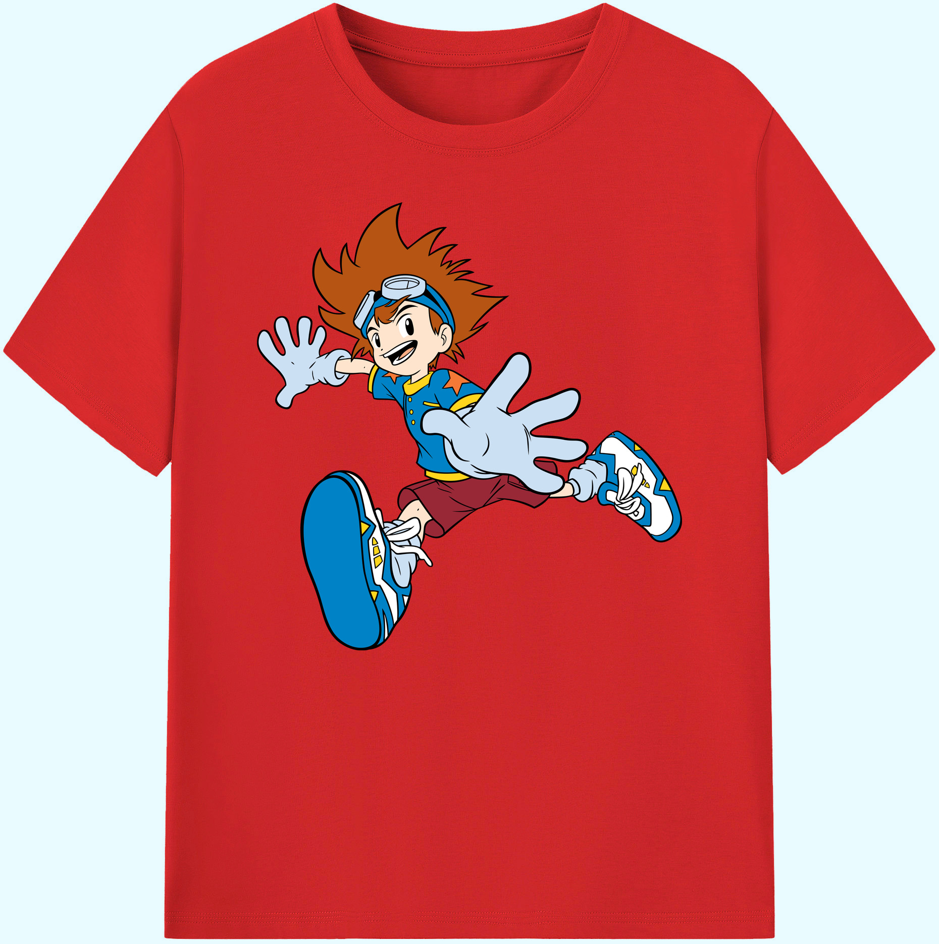 （画像用） Digimon デジタルモンスター/デジモン 綿100％ メンズ半袖Tシャツ｜肌触りやわらか＆通気性