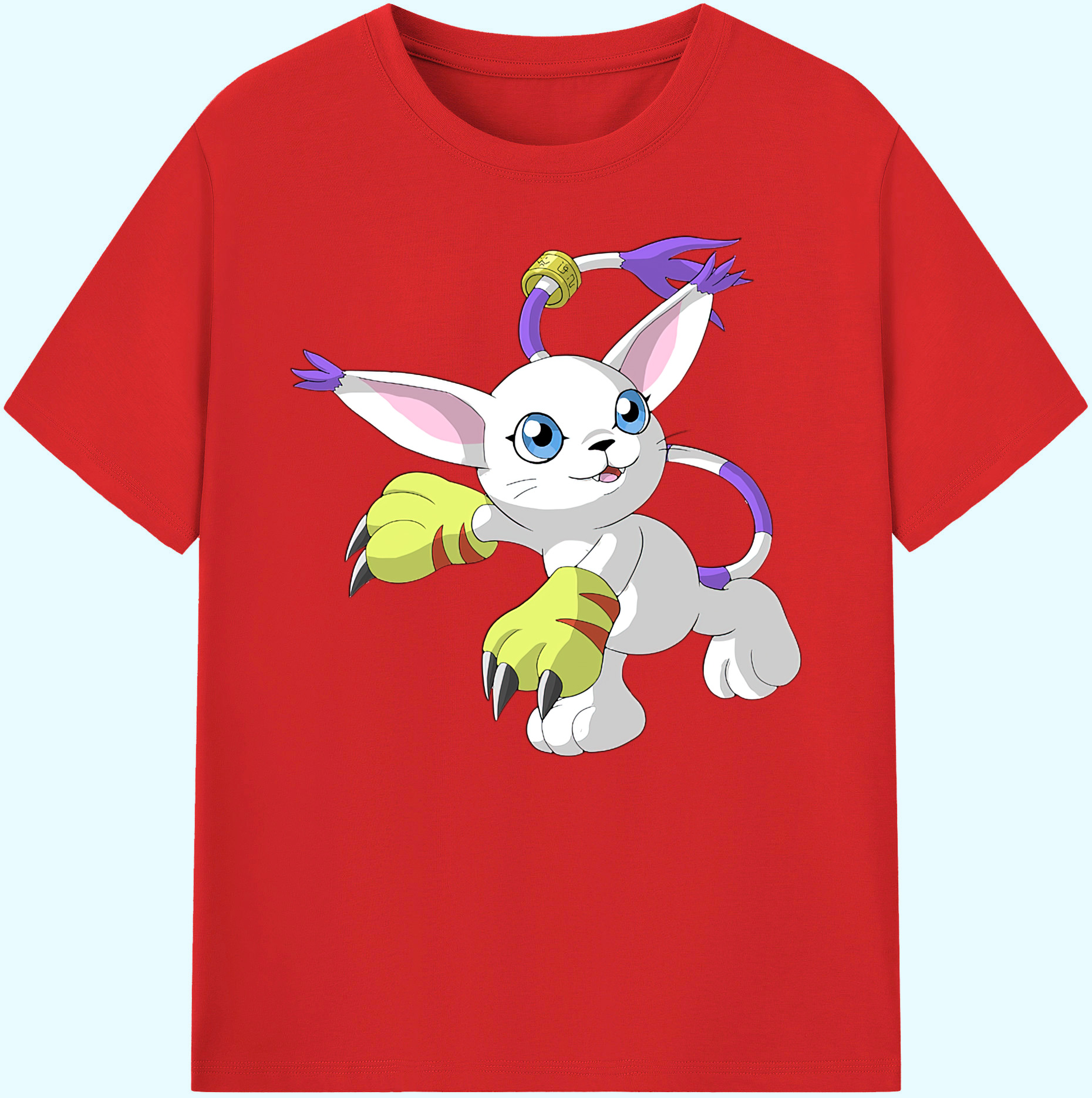（画像用） Digimon デジタルモンスター/デジモン 綿100％ メンズ半袖Tシャツ｜肌触りやわらか＆通気性
