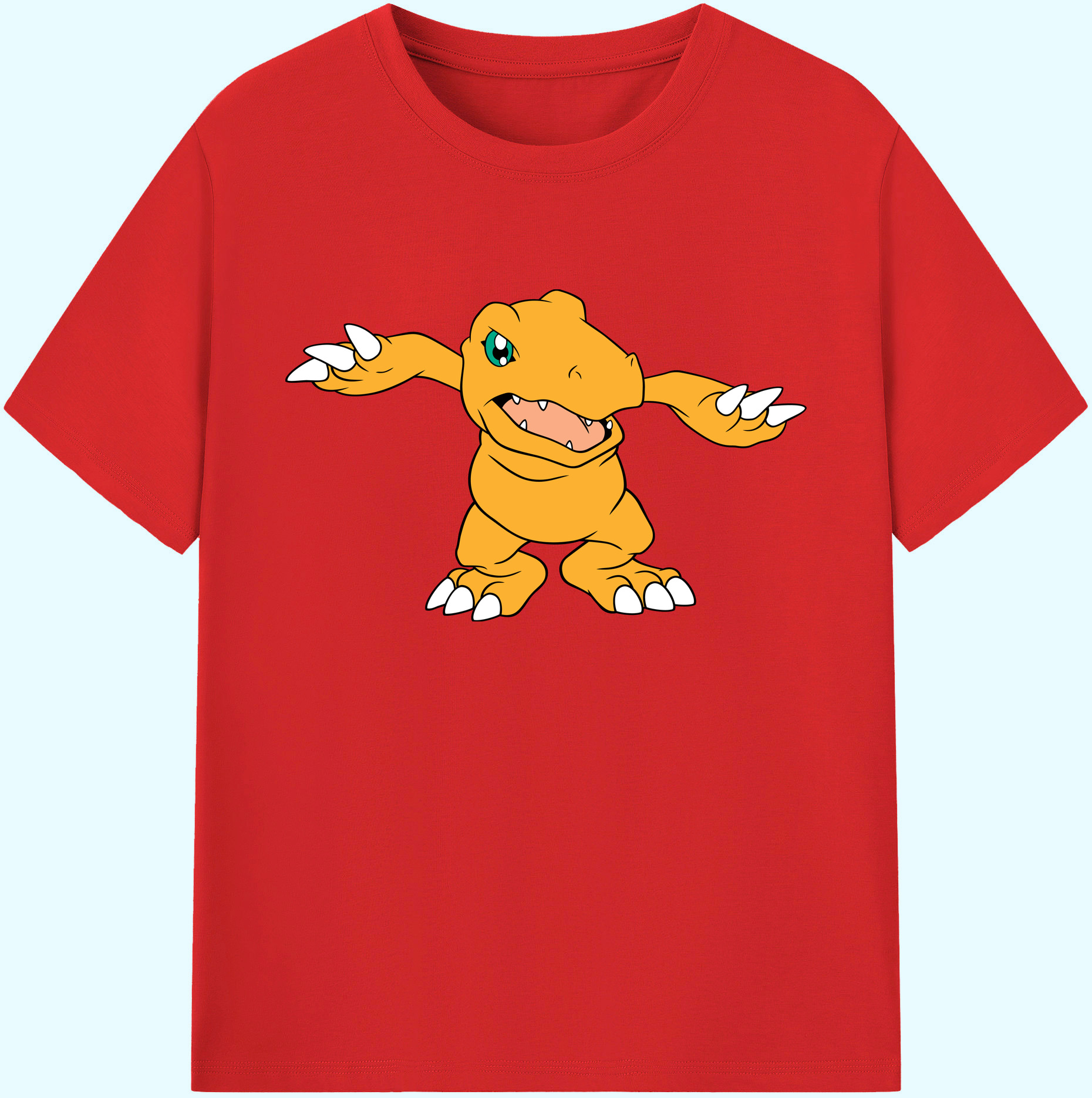 （画像用） Digimon デジタルモンスター/デジモン 綿100％ メンズ半袖Tシャツ｜肌触りやわらか＆通気性