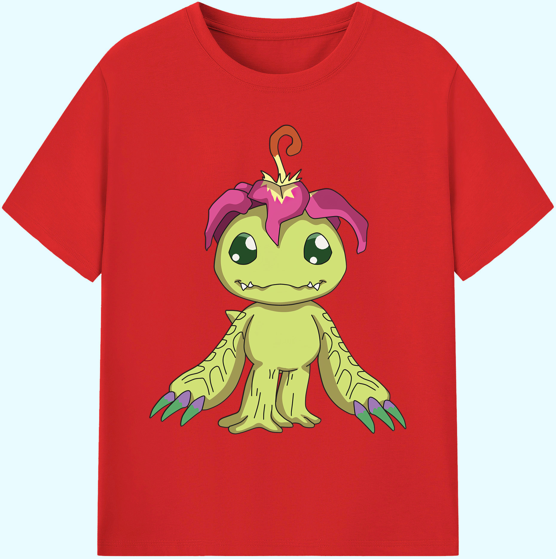 （画像用） Digimon デジタルモンスター/デジモン 綿100％ メンズ半袖Tシャツ｜肌触りやわらか＆通気性