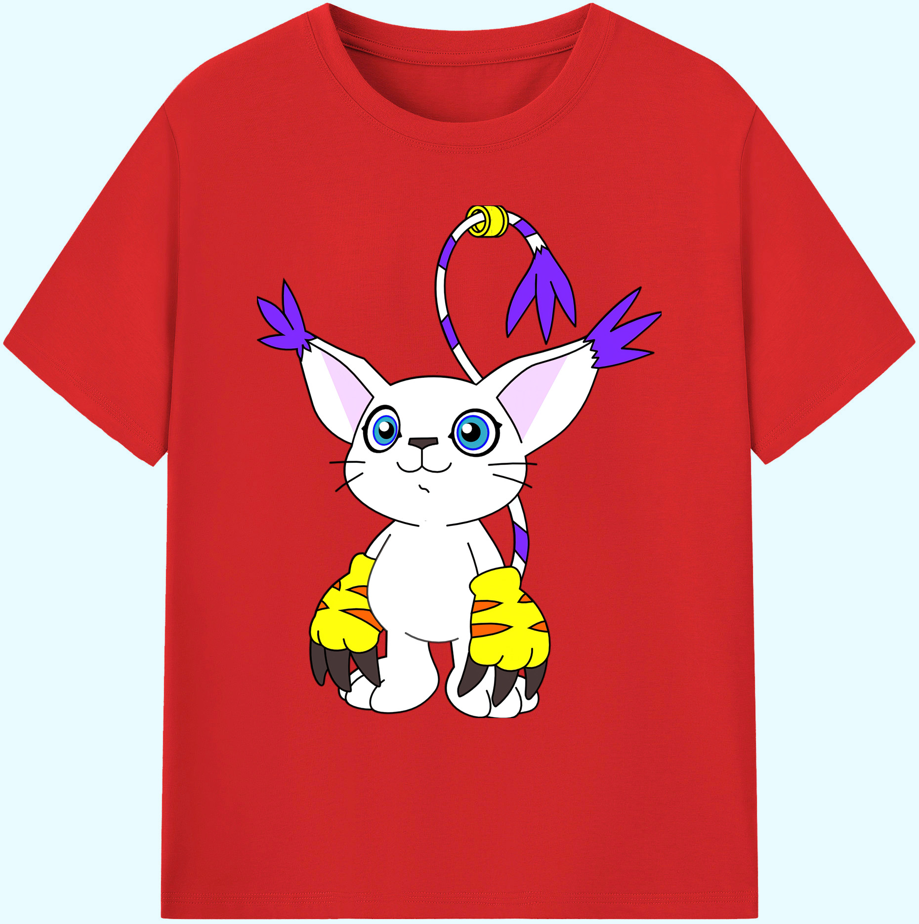 （画像用） Digimon デジタルモンスター/デジモン 綿100％ メンズ半袖Tシャツ｜肌触りやわらか＆通気性