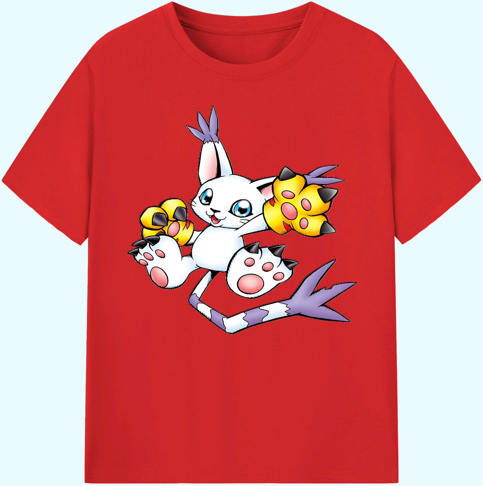 （画像用） Digimon デジタルモンスター/デジモン 綿100％ メンズ半袖Tシャツ｜肌触りやわらか＆通気性