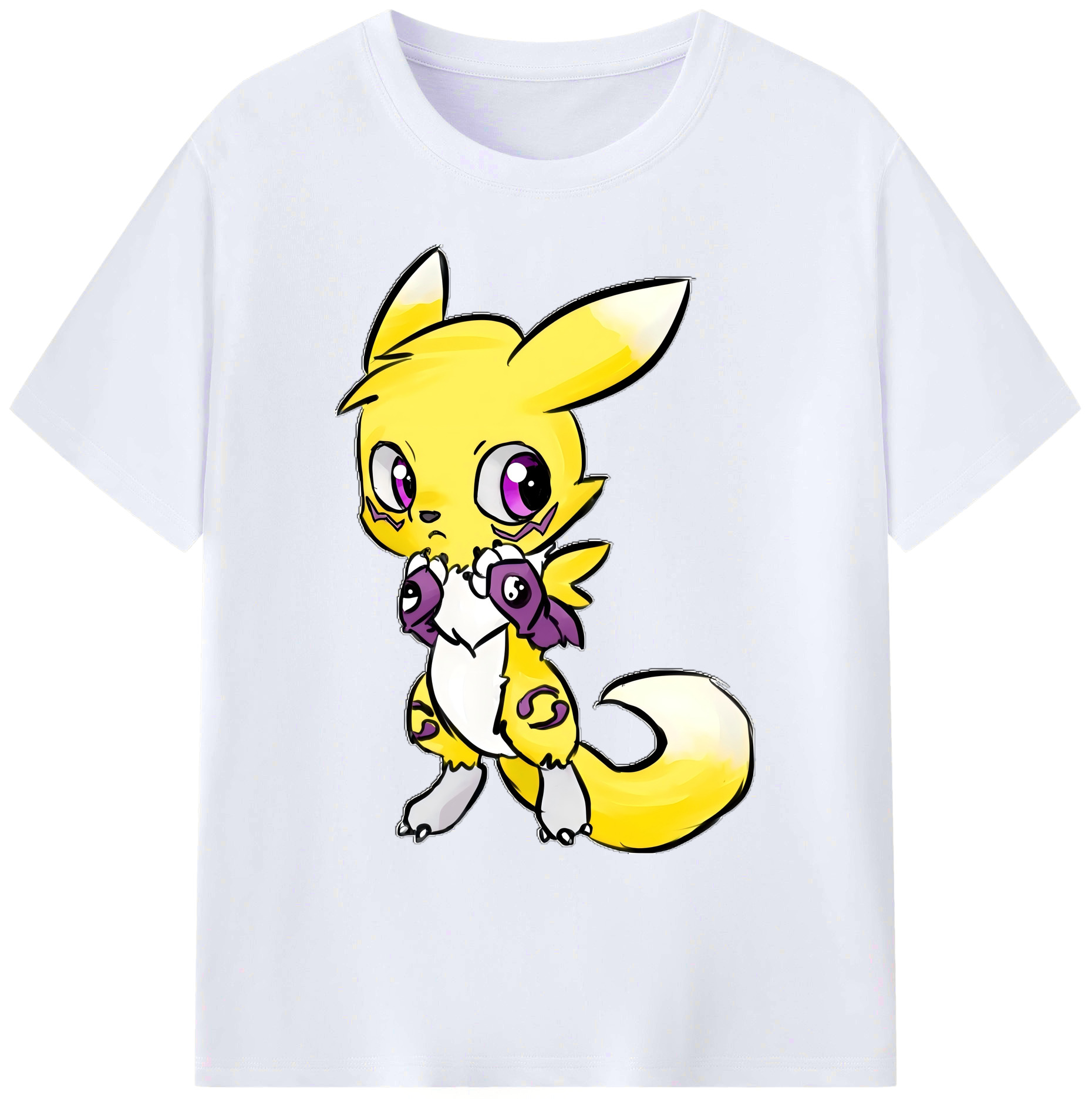 （画像用） Digimon デジタルモンスター/デジモン 綿100％ メンズ半袖Tシャツ｜肌触りやわらか＆通気性