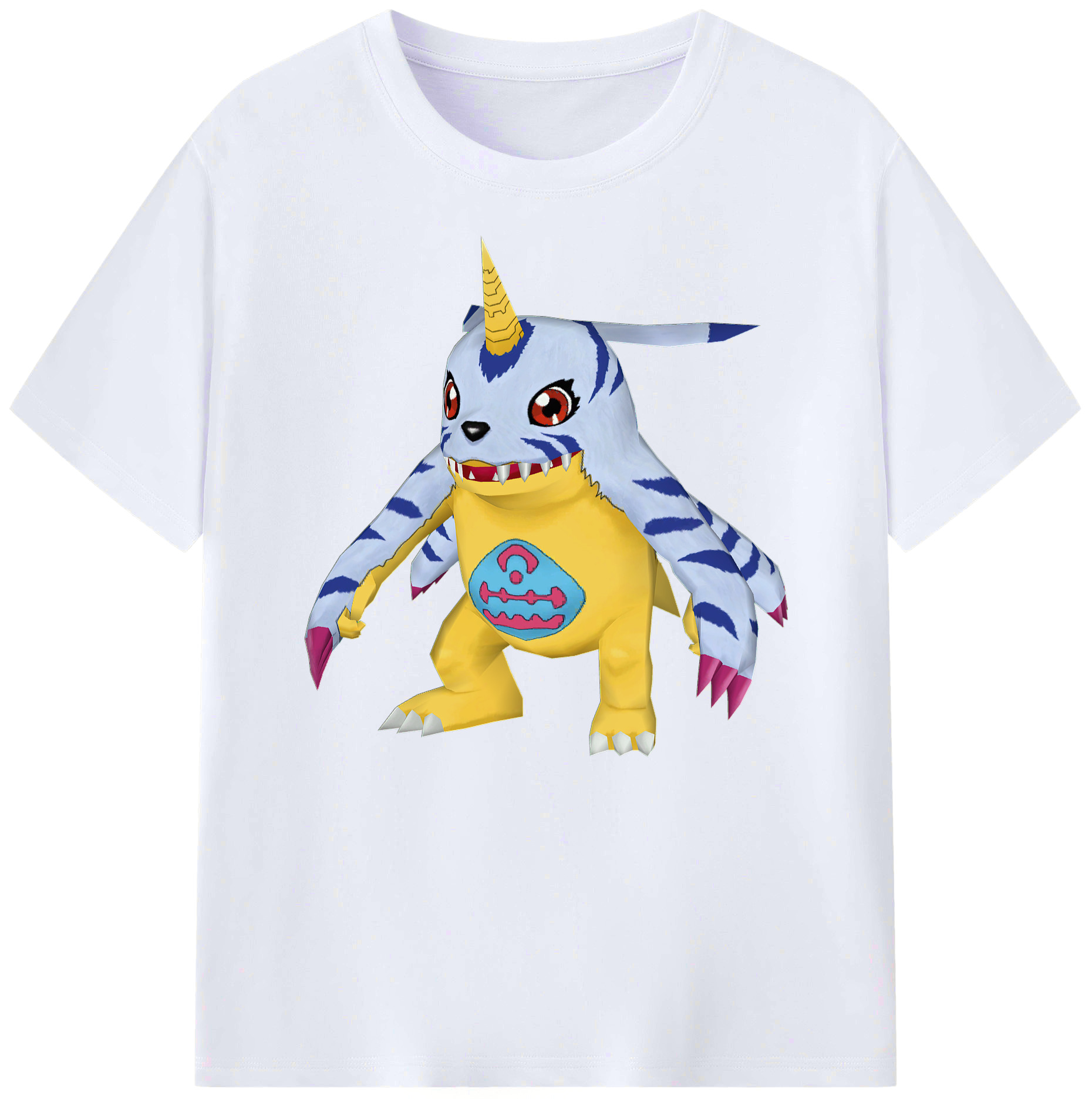 （画像用） Digimon デジタルモンスター/デジモン 綿100％ メンズ半袖Tシャツ｜肌触りやわらか＆通気性