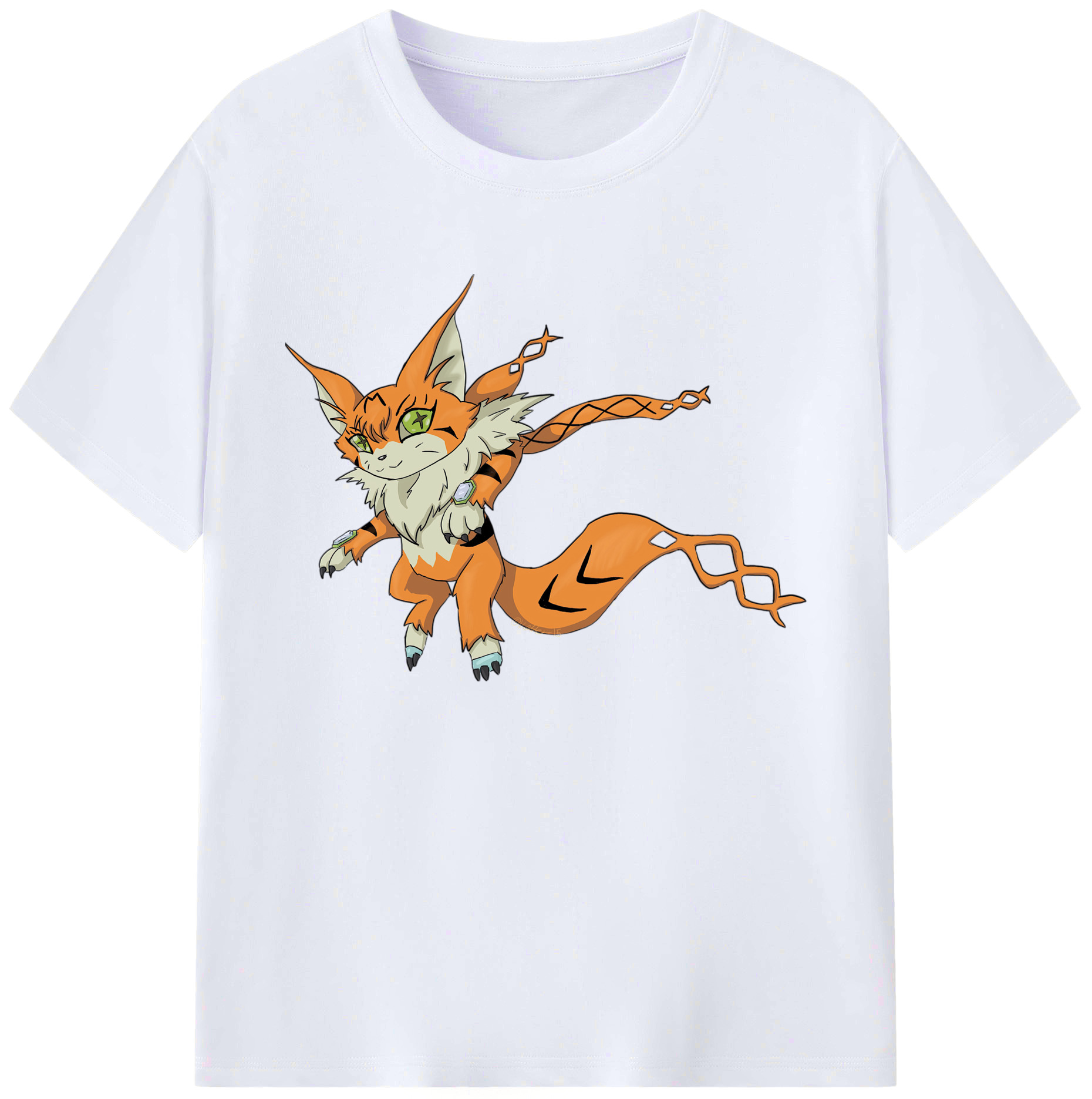 （画像用） Digimon デジタルモンスター/デジモン 綿100％ メンズ半袖Tシャツ｜肌触りやわらか＆通気性