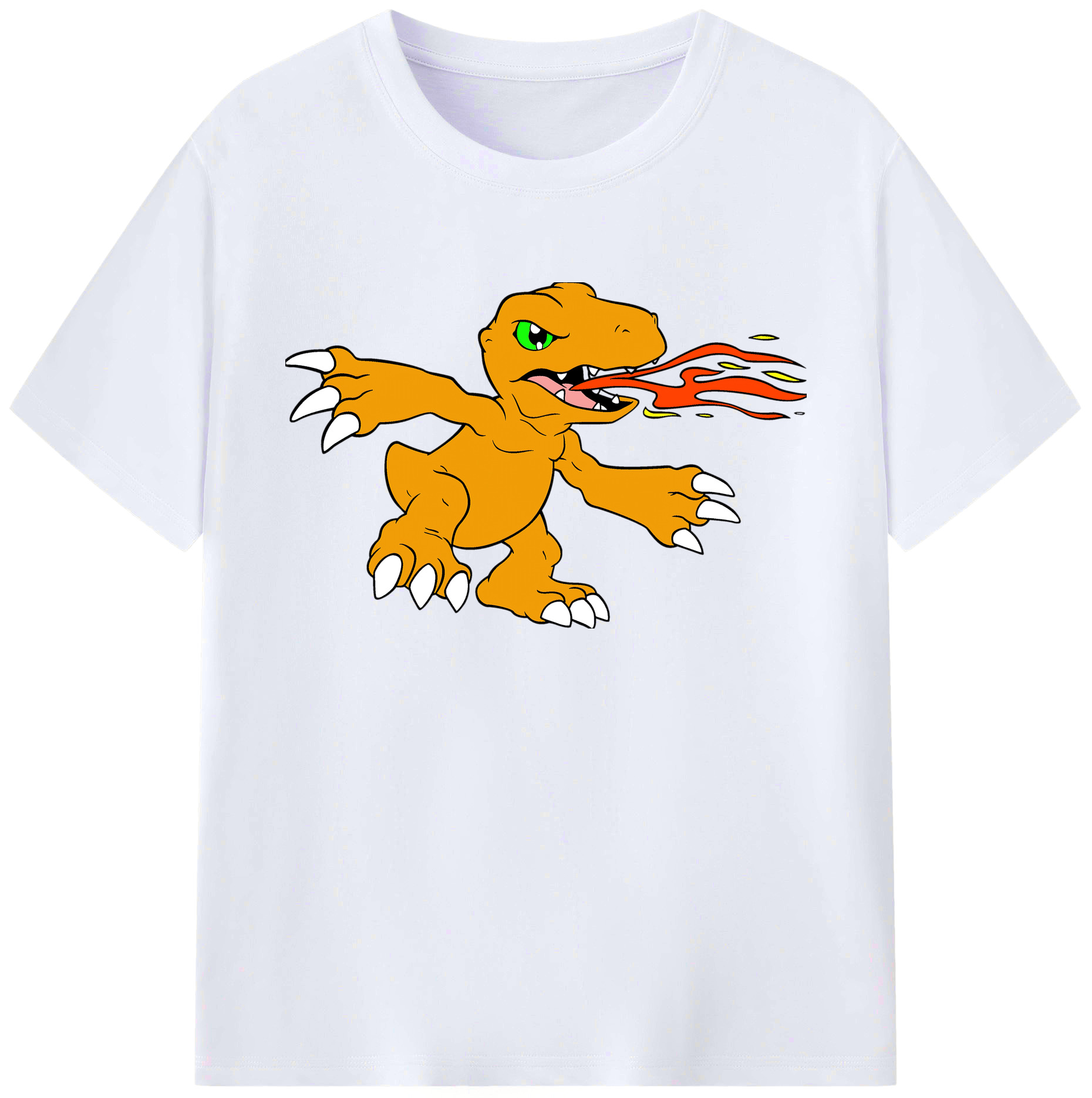 （画像用） Digimon デジタルモンスター/デジモン 綿100％ メンズ半袖Tシャツ｜肌触りやわらか＆通気性