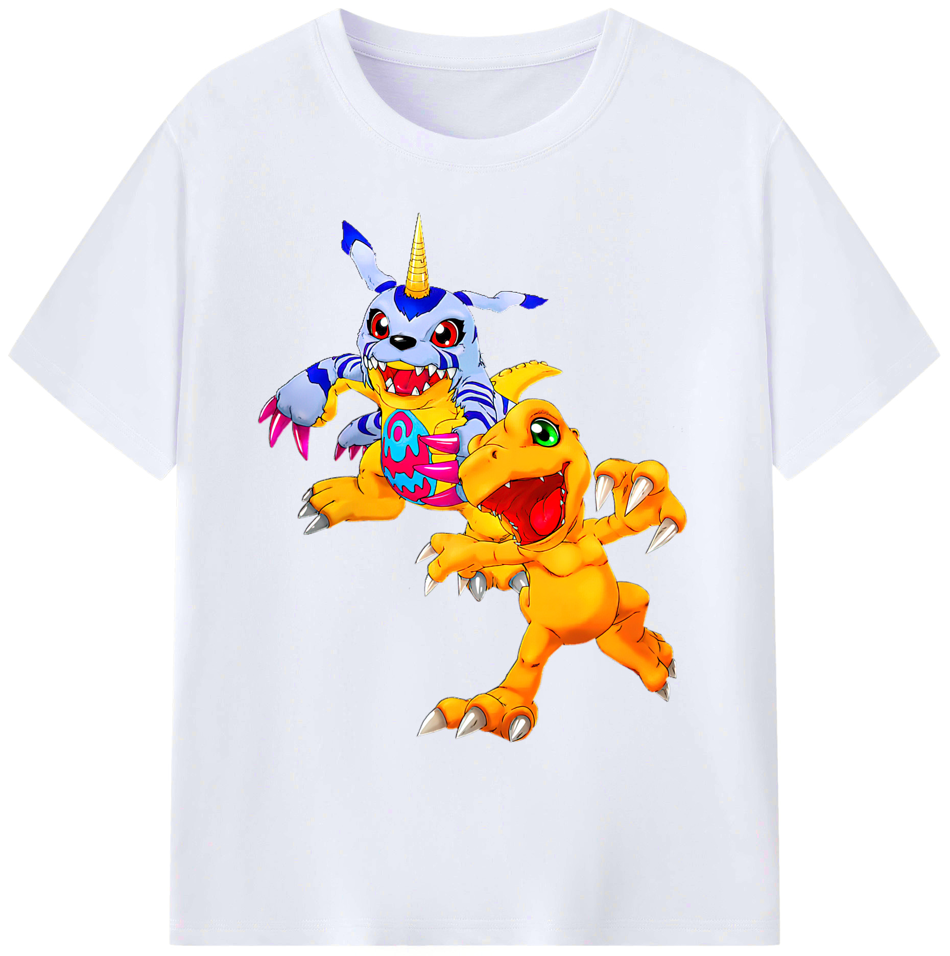 （画像用） Digimon デジタルモンスター/デジモン 綿100％ メンズ半袖Tシャツ｜肌触りやわらか＆通気性
