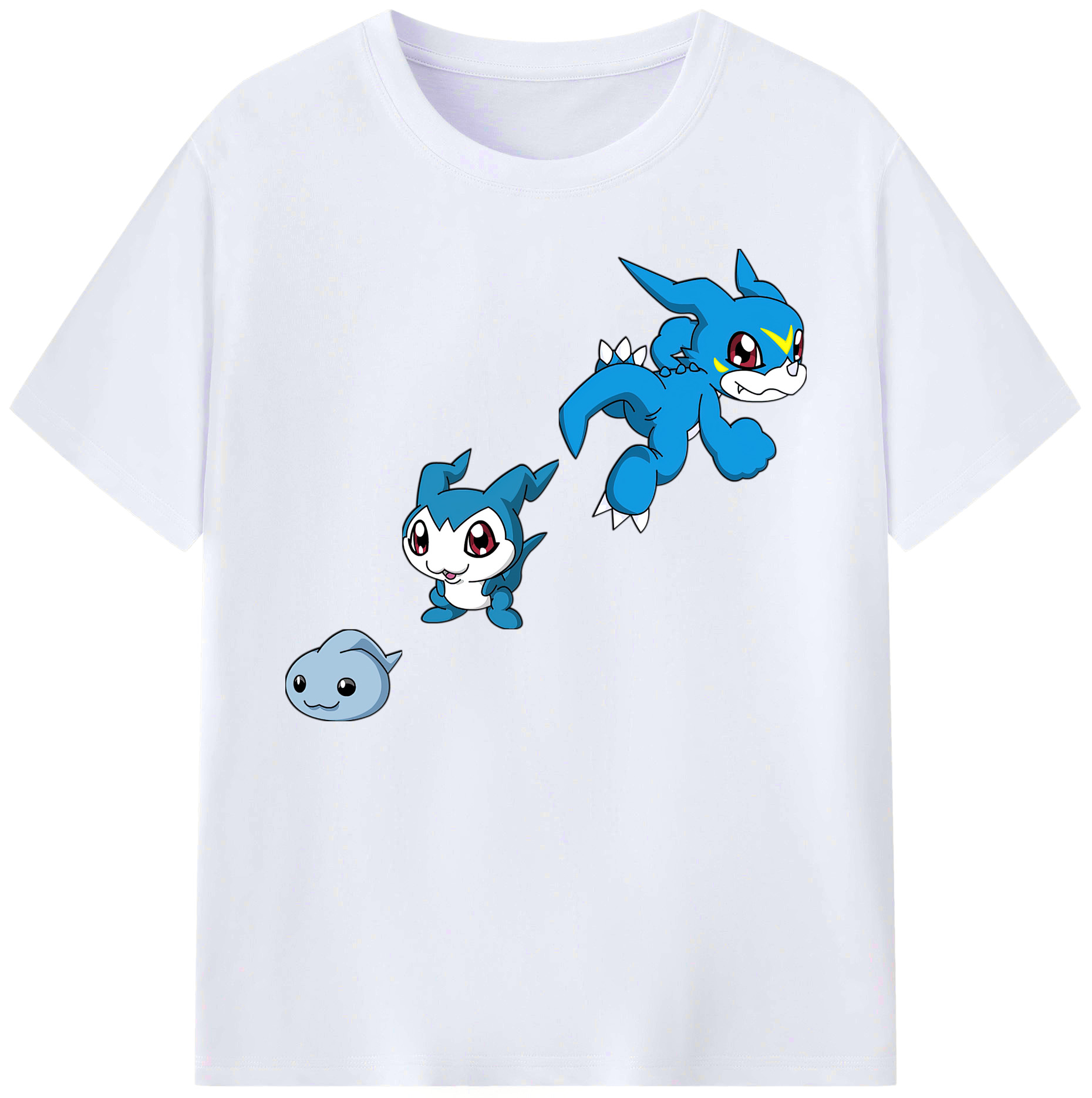 （画像用） Digimon デジタルモンスター/デジモン 綿100％ メンズ半袖Tシャツ｜肌触りやわらか＆通気性