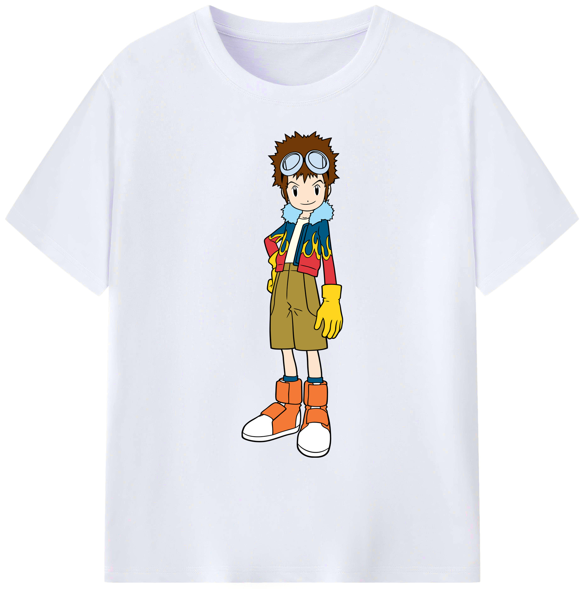（画像用） Digimon デジタルモンスター/デジモン 綿100％ メンズ半袖Tシャツ｜肌触りやわらか＆通気性