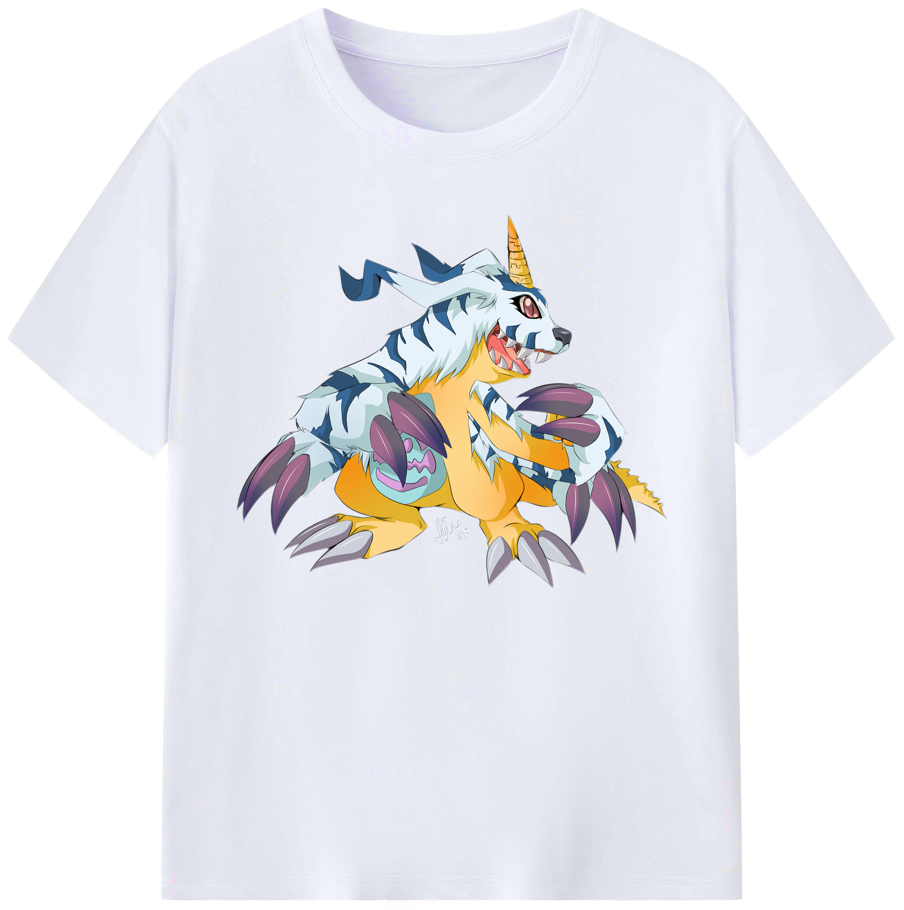 （画像用） Digimon デジタルモンスター/デジモン 綿100％ メンズ半袖Tシャツ｜肌触りやわらか＆通気性