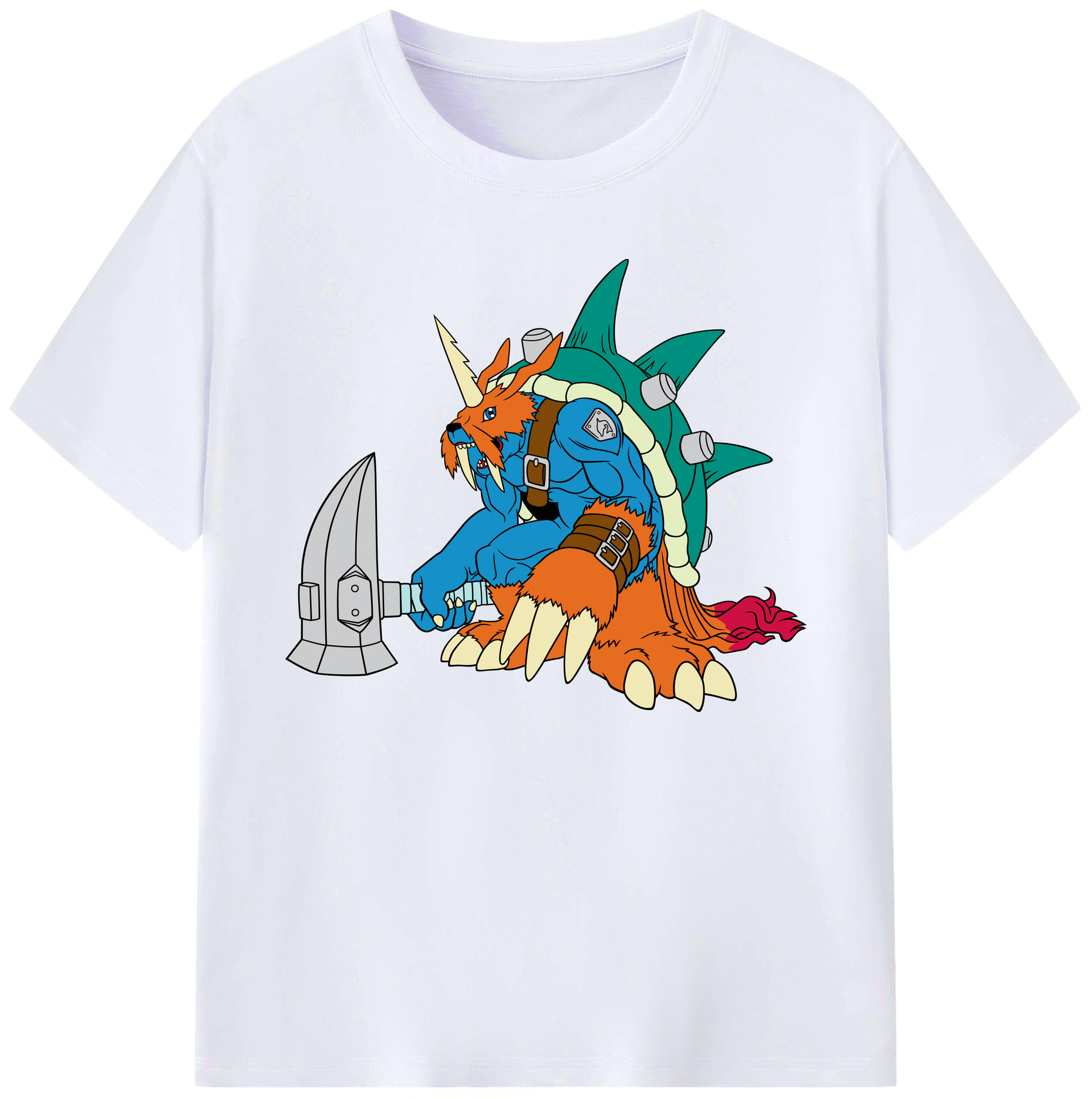 （画像用） Digimon デジタルモンスター/デジモン 綿100％ メンズ半袖Tシャツ｜肌触りやわらか＆通気性