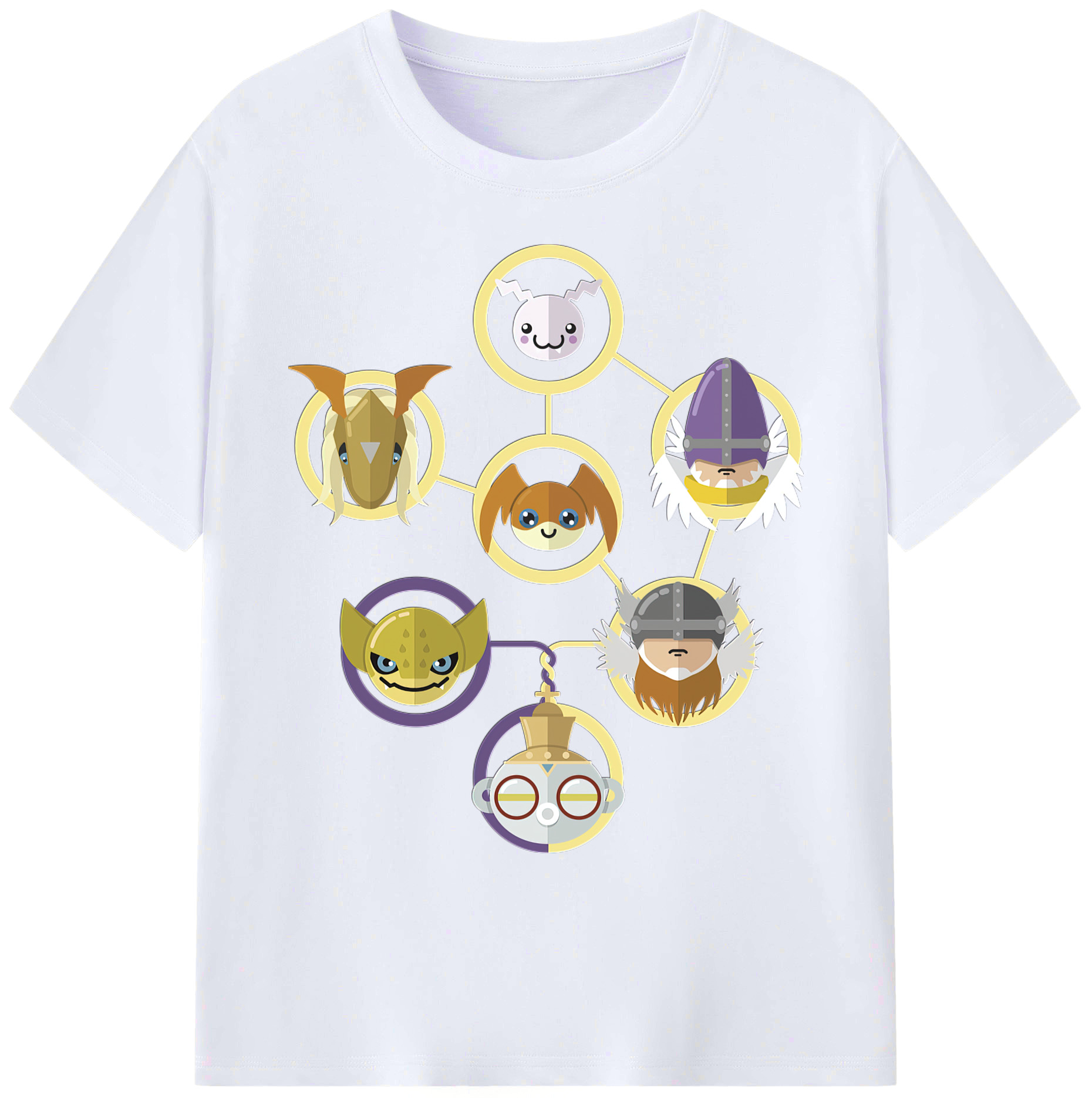 （画像用） Digimon デジタルモンスター/デジモン 綿100％ メンズ半袖Tシャツ｜肌触りやわらか＆通気性
