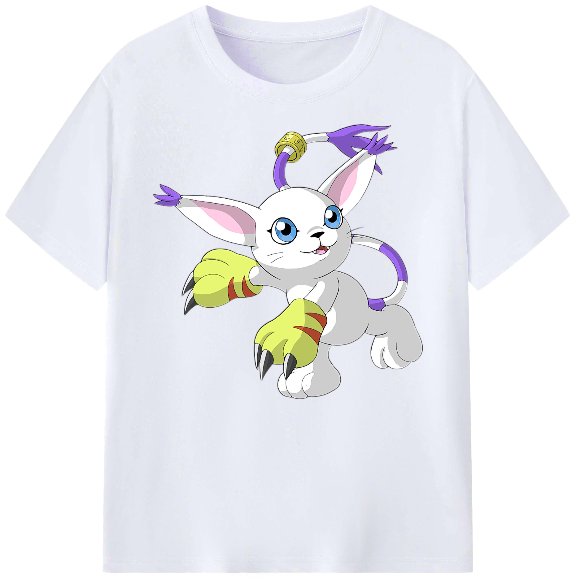 （画像用） Digimon デジタルモンスター/デジモン 綿100％ メンズ半袖Tシャツ｜肌触りやわらか＆通気性