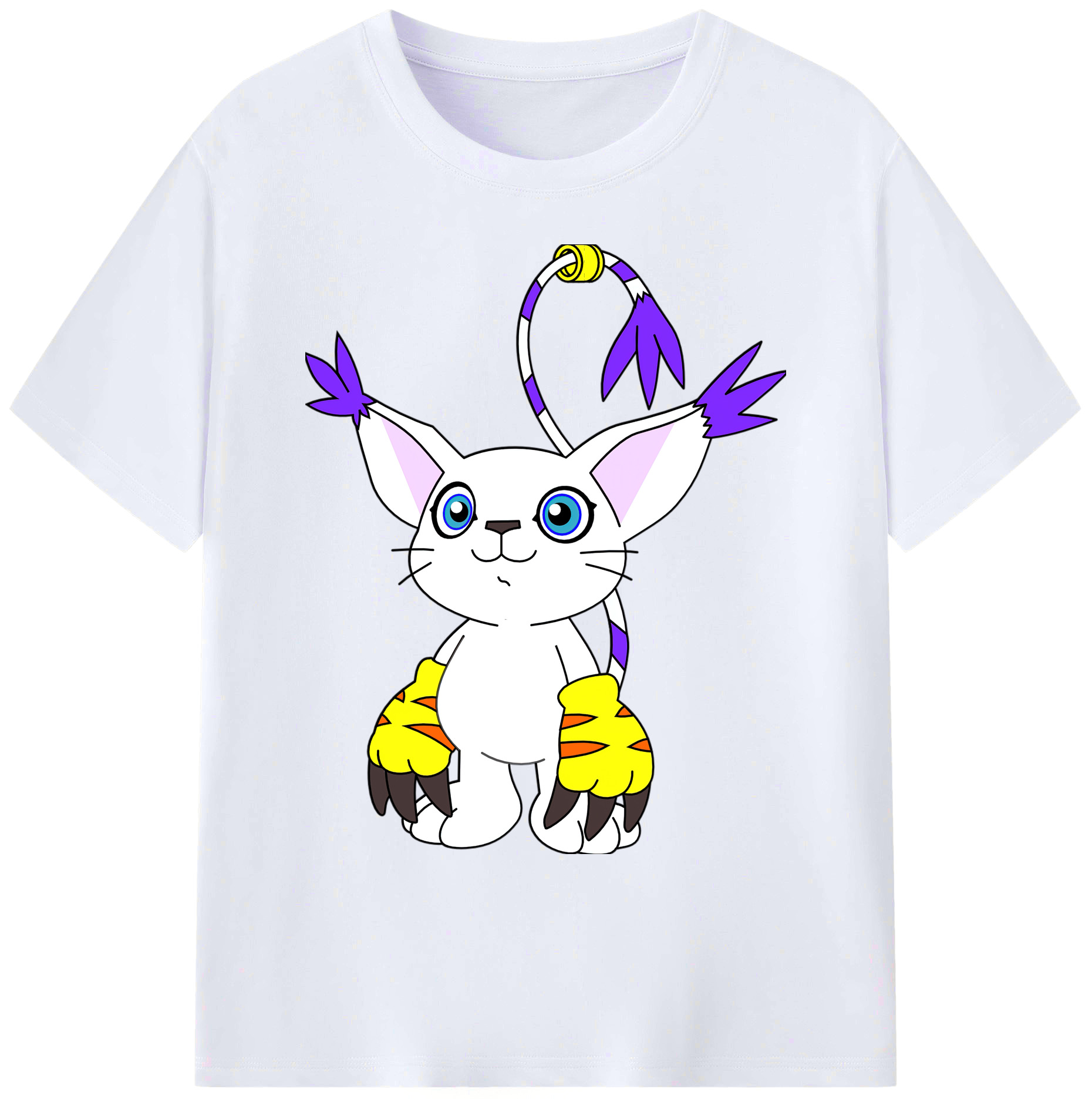 （画像用） Digimon デジタルモンスター/デジモン 綿100％ メンズ半袖Tシャツ｜肌触りやわらか＆通気性