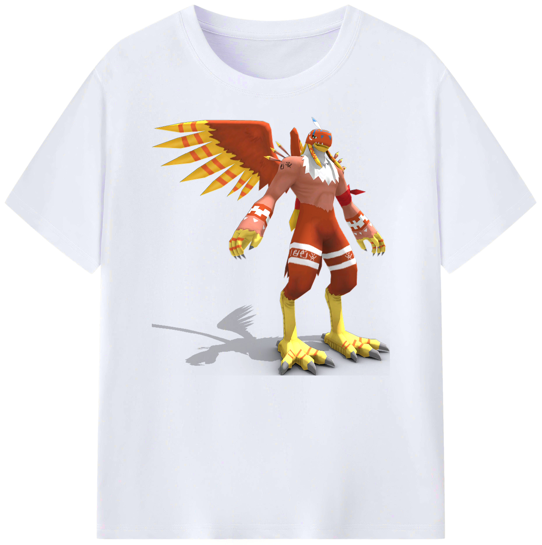 （画像用） Digimon デジタルモンスター/デジモン 綿100％ メンズ半袖Tシャツ｜肌触りやわらか＆通気性