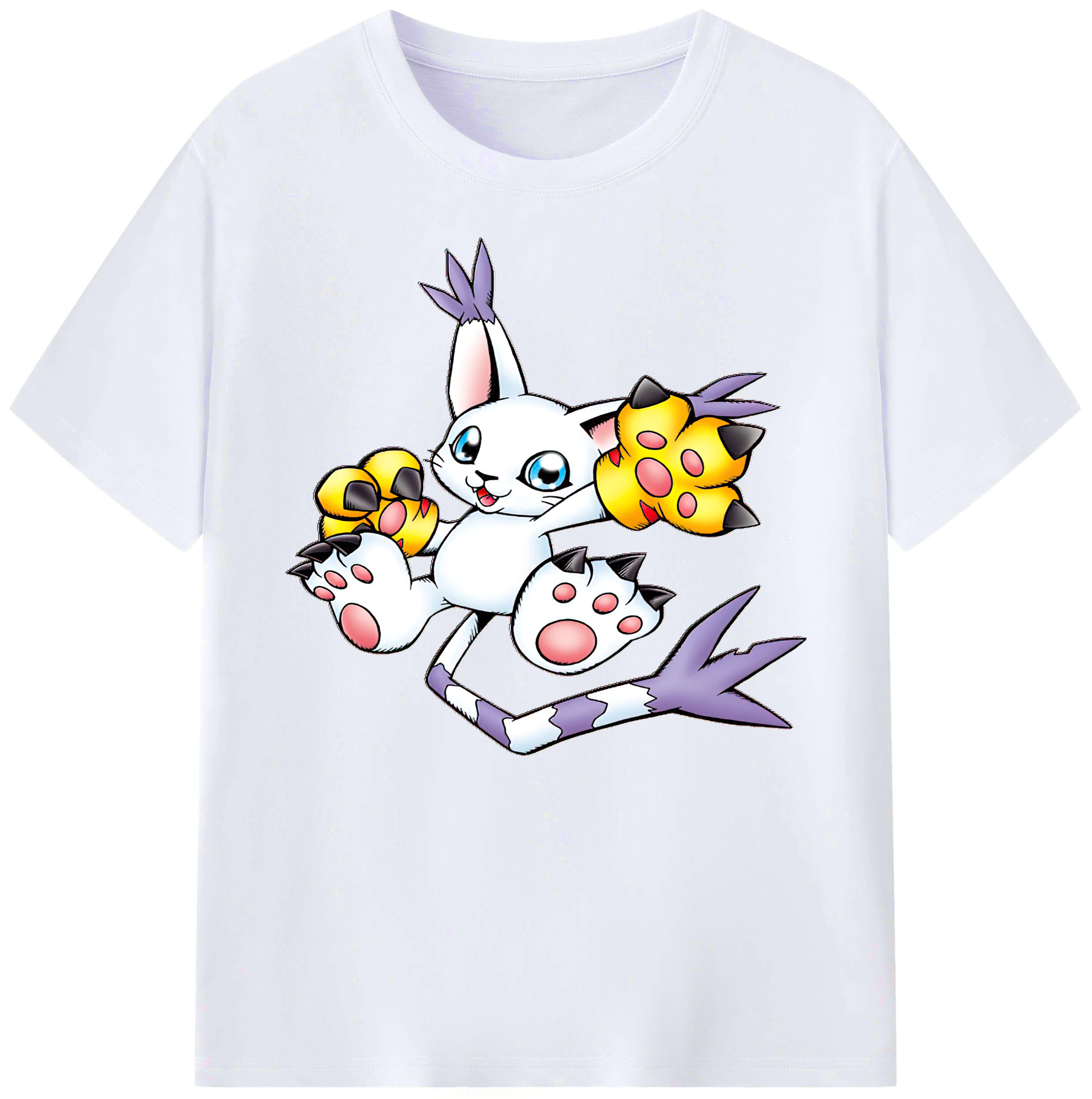 （画像用） Digimon デジタルモンスター/デジモン 綿100％ メンズ半袖Tシャツ｜肌触りやわらか＆通気性