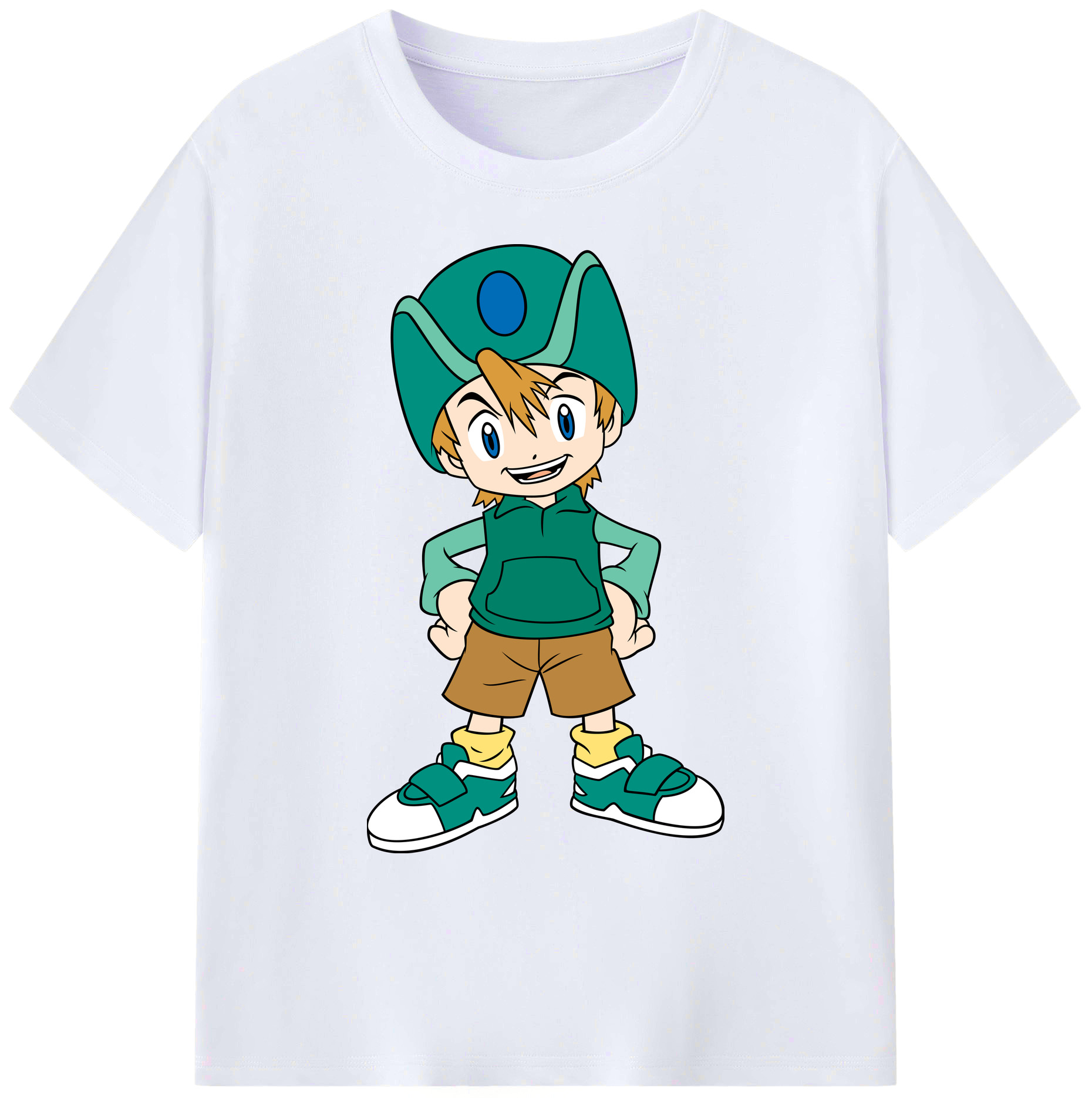 （画像用） Digimon デジタルモンスター/デジモン 綿100％ メンズ半袖Tシャツ｜肌触りやわらか＆通気性