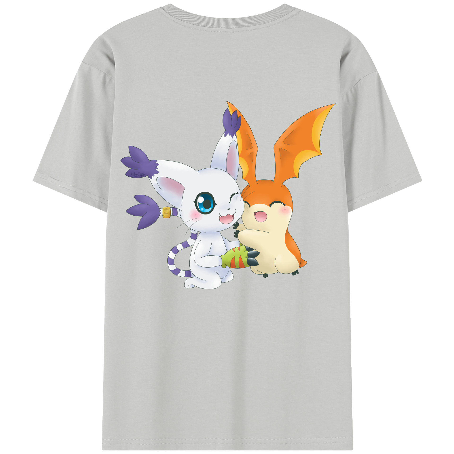 （画像用） Digimon デジタルモンスター/デジモン レディース半袖Tシャツ(バックプリント)