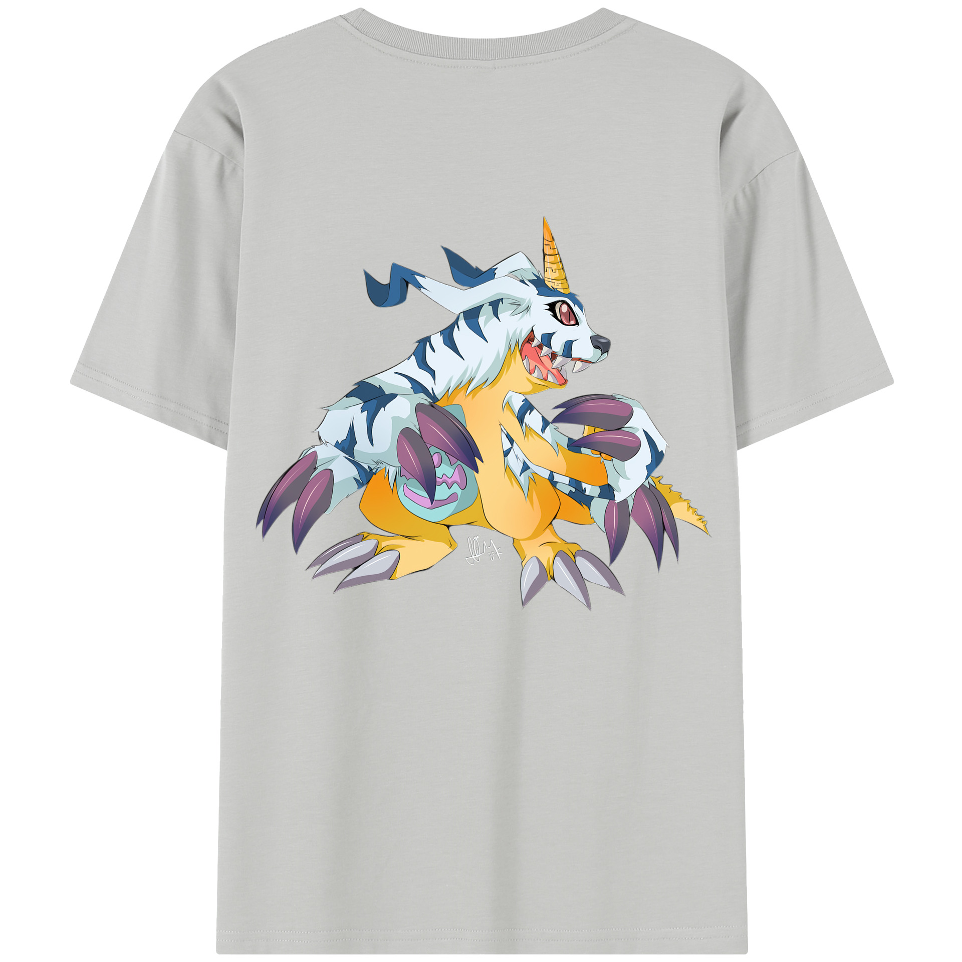 （画像用） Digimon デジタルモンスター/デジモン レディース半袖Tシャツ(バックプリント)