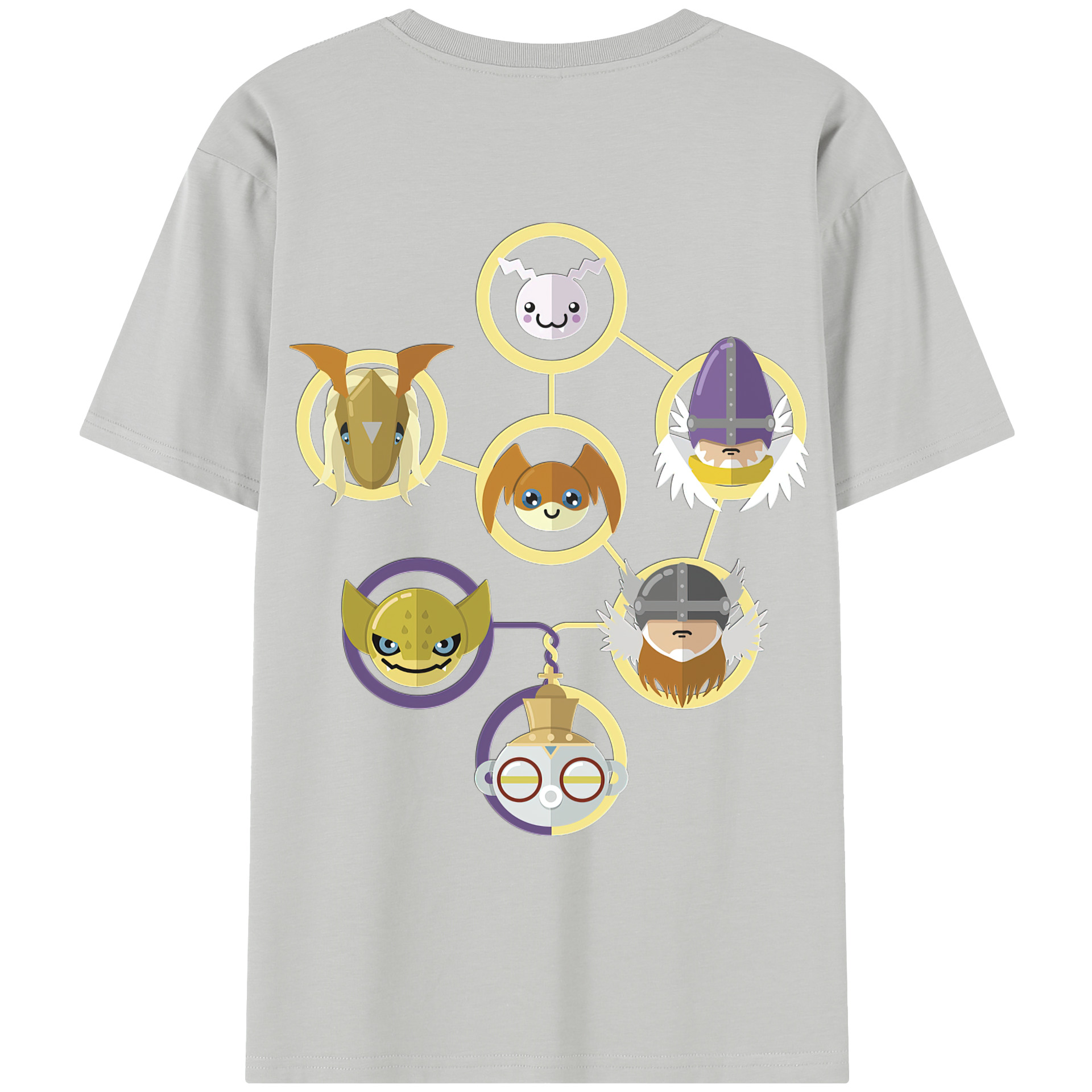 （画像用） Digimon デジタルモンスター/デジモン レディース半袖Tシャツ(バックプリント)