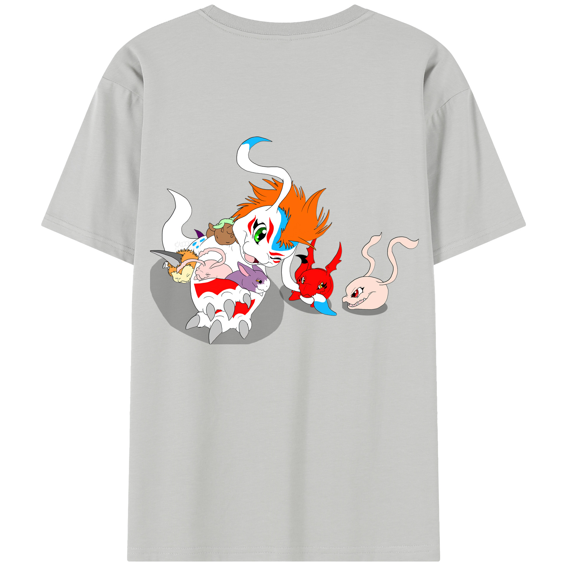 （画像用） Digimon デジタルモンスター/デジモン レディース半袖Tシャツ(バックプリント)
