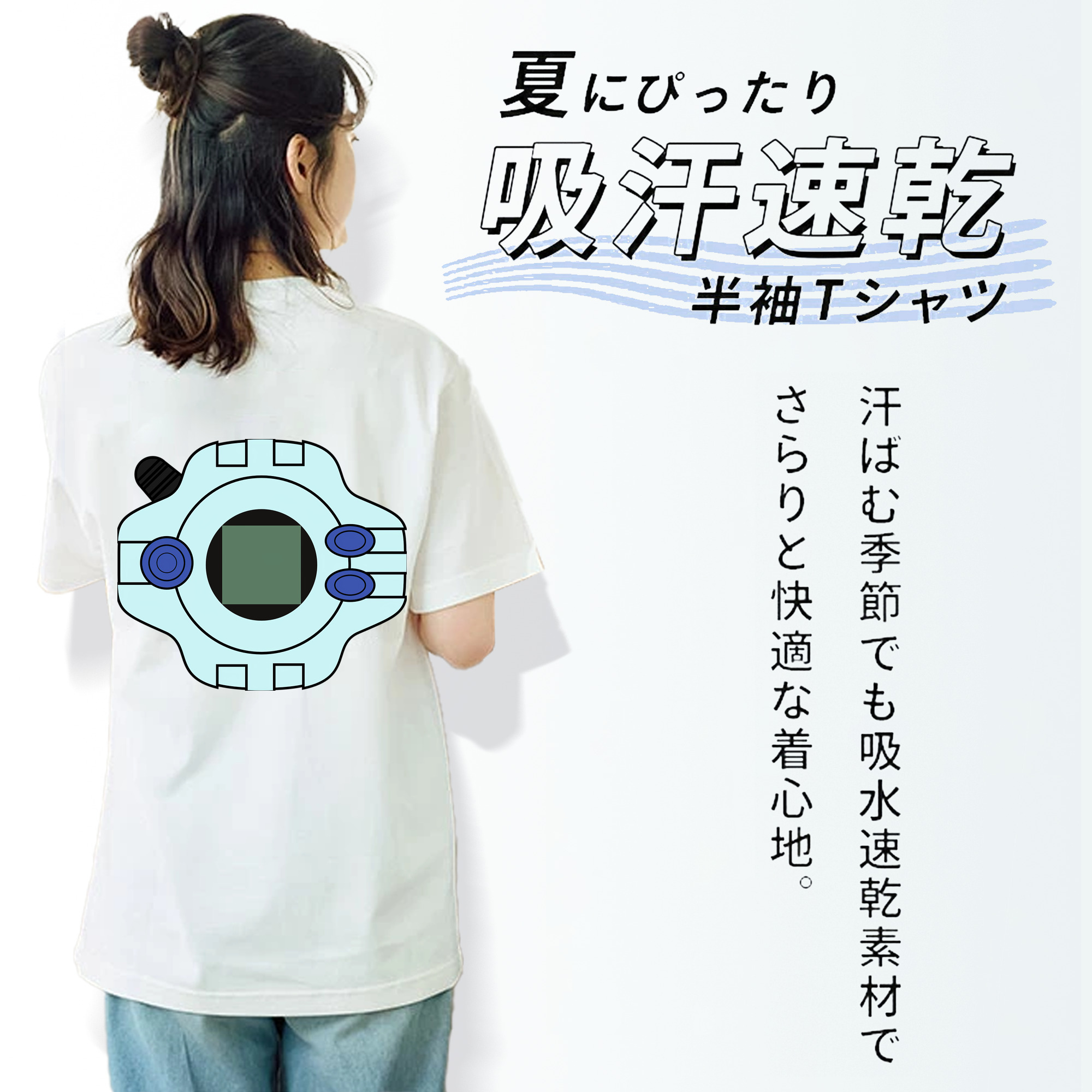 Digimon デジタルモンスター/デジモン レディース半袖Tシャツ(バックプリント)