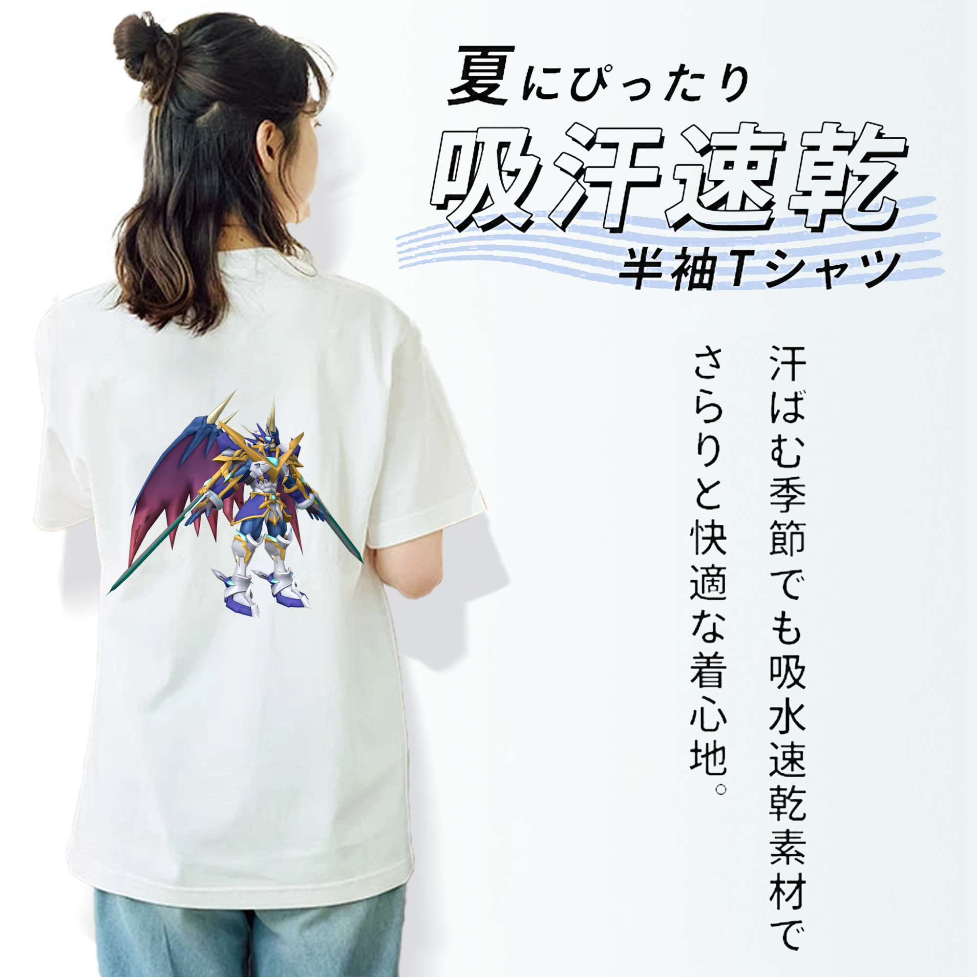 Digimon デジタルモンスター/デジモン レディース半袖Tシャツ(バックプリント)