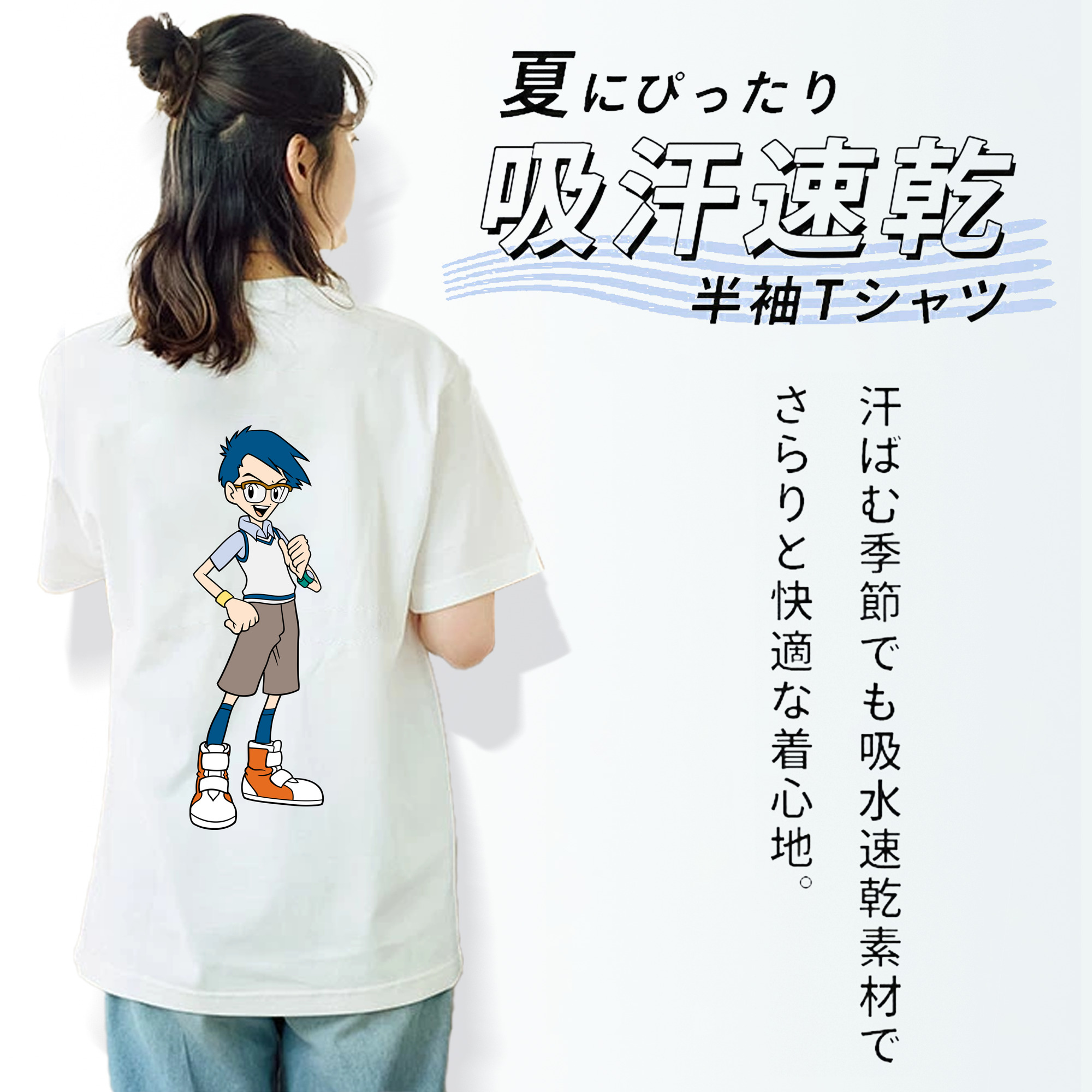Digimon デジタルモンスター/デジモン レディース半袖Tシャツ(バックプリント)