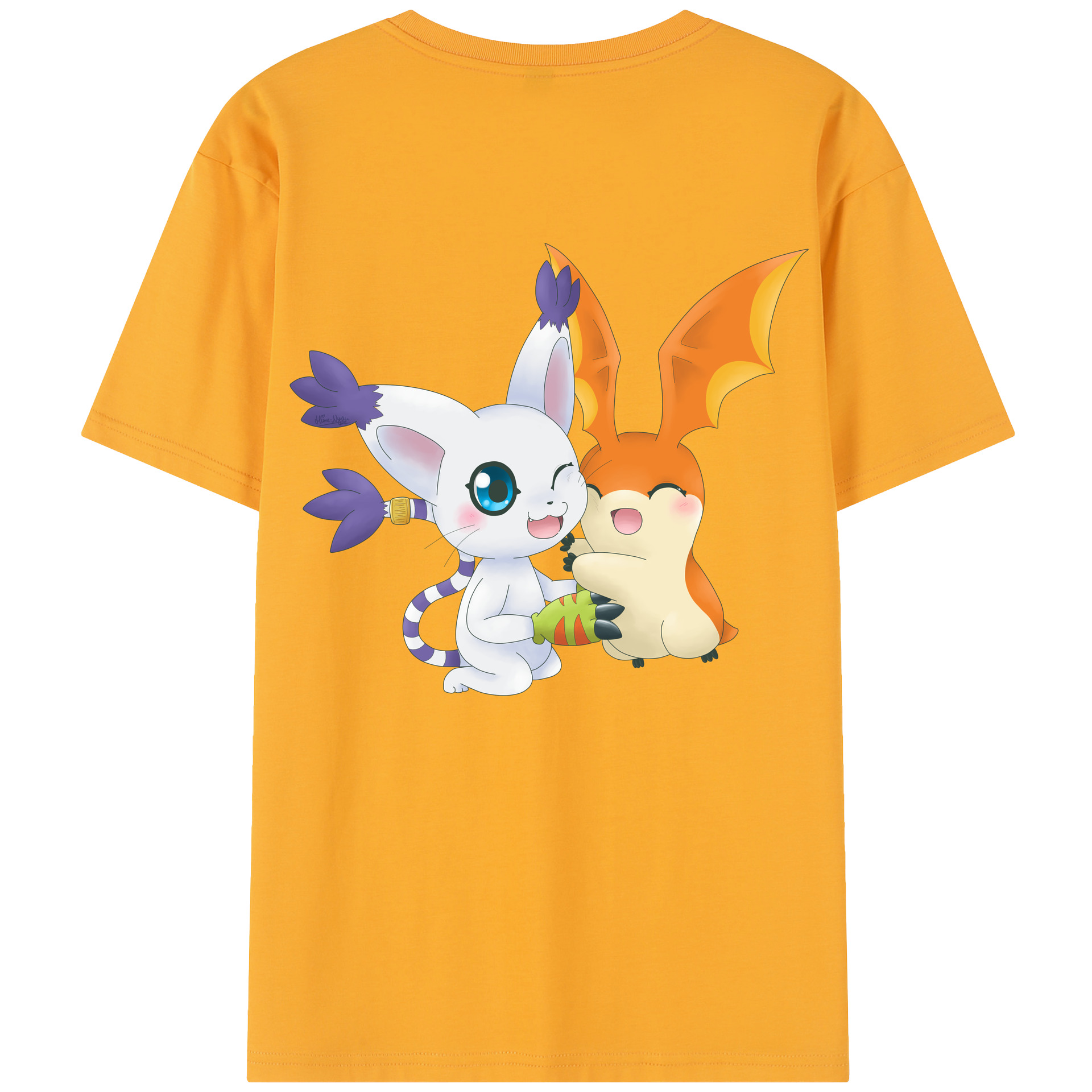 （画像用） Digimon デジタルモンスター/デジモン レディース半袖Tシャツ(バックプリント)