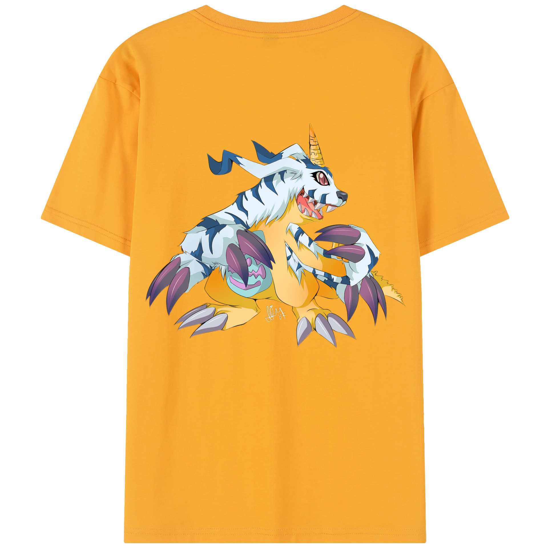 （画像用） Digimon デジタルモンスター/デジモン レディース半袖Tシャツ(バックプリント)