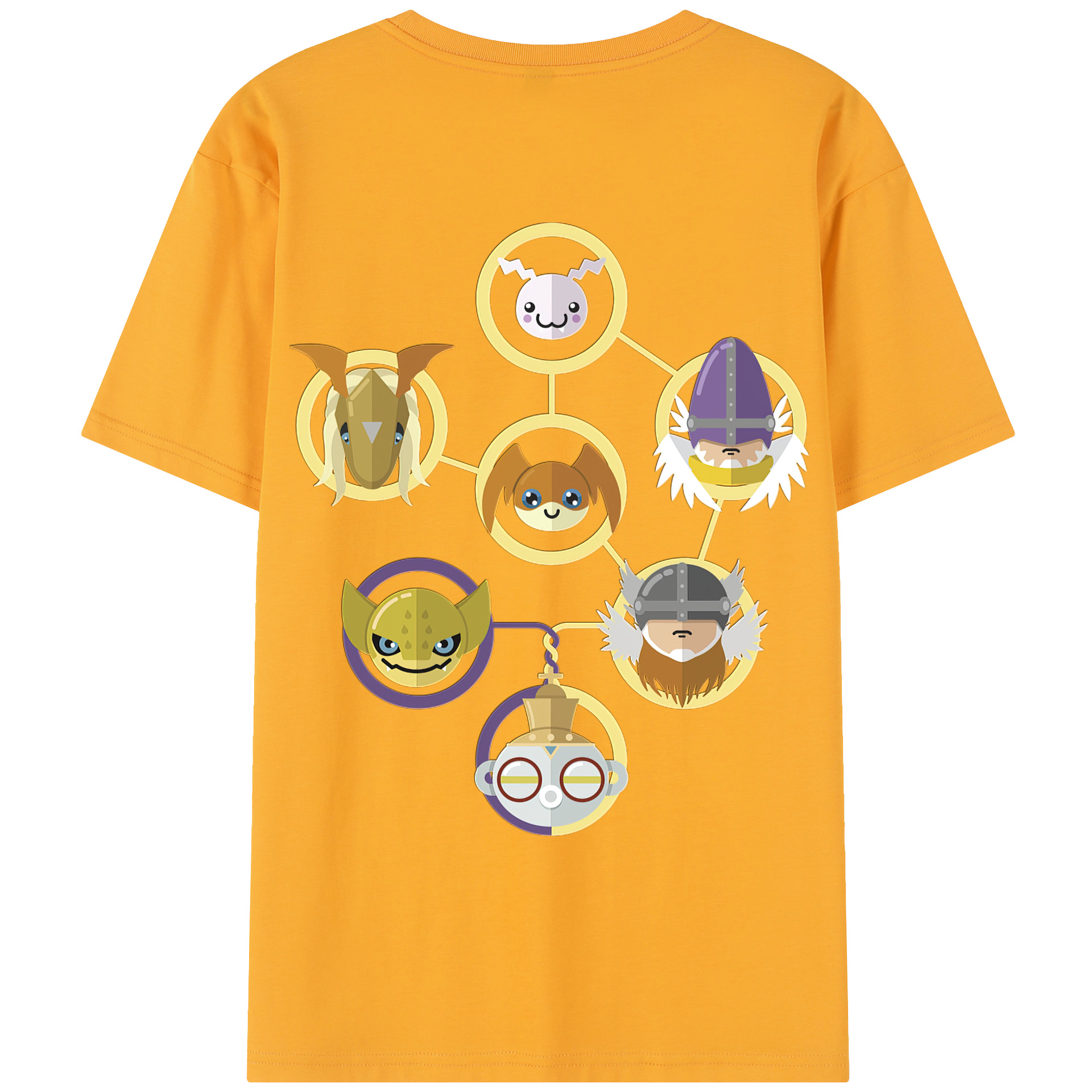 （画像用） Digimon デジタルモンスター/デジモン レディース半袖Tシャツ(バックプリント)