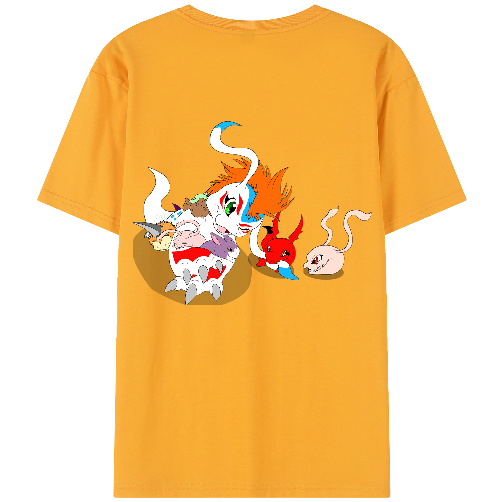 （画像用） Digimon デジタルモンスター/デジモン レディース半袖Tシャツ(バックプリント)