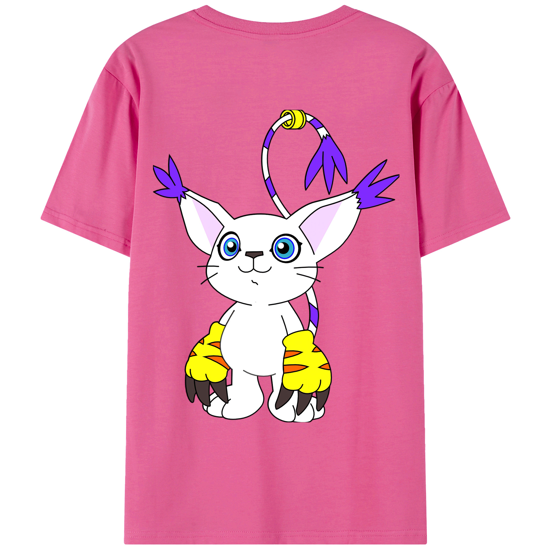 （画像用） Digimon デジタルモンスター/デジモン レディース半袖Tシャツ(バックプリント)