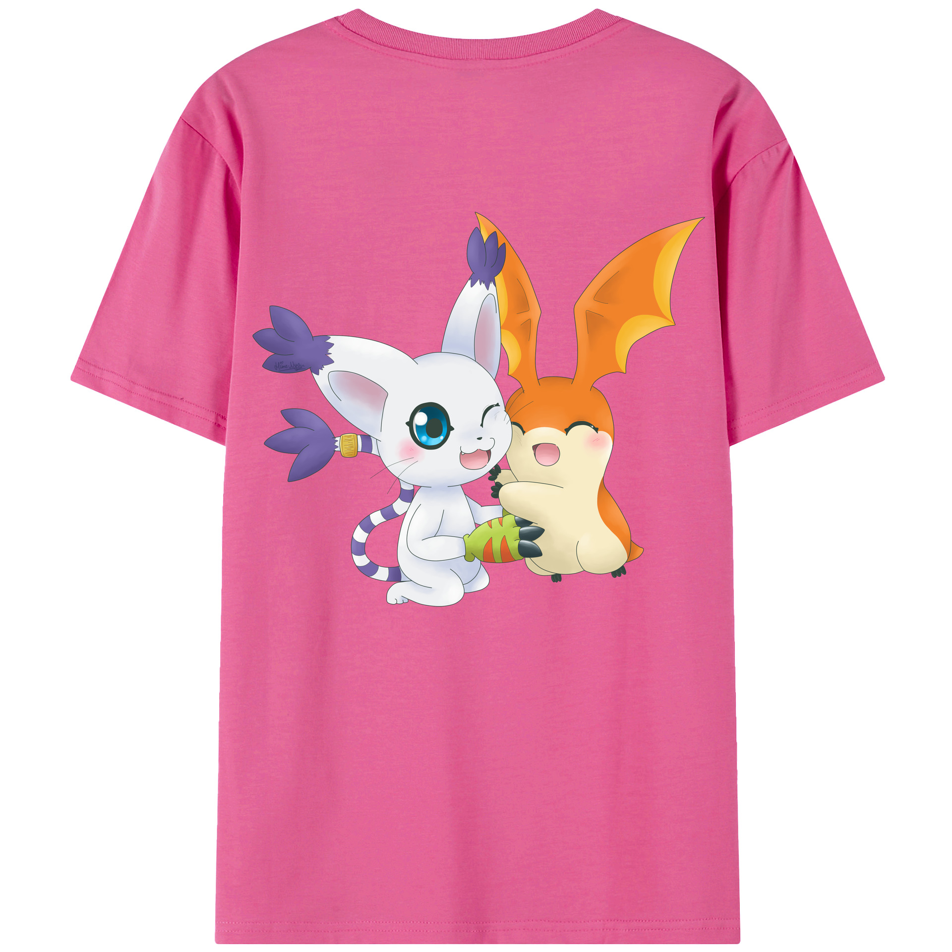 （画像用） Digimon デジタルモンスター/デジモン レディース半袖Tシャツ(バックプリント)