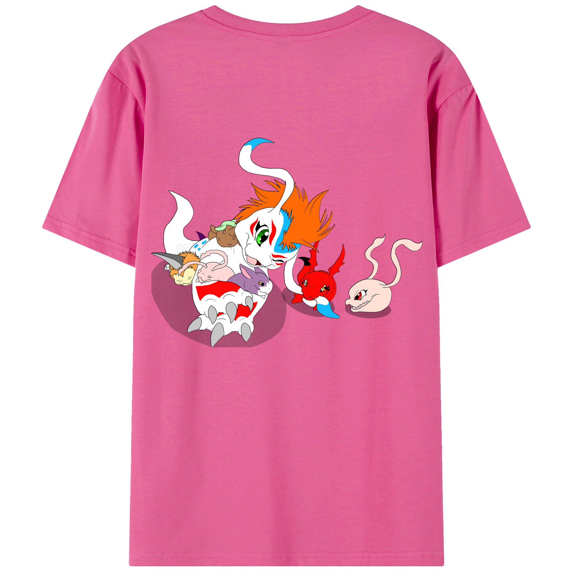 （画像用） Digimon デジタルモンスター/デジモン レディース半袖Tシャツ(バックプリント)