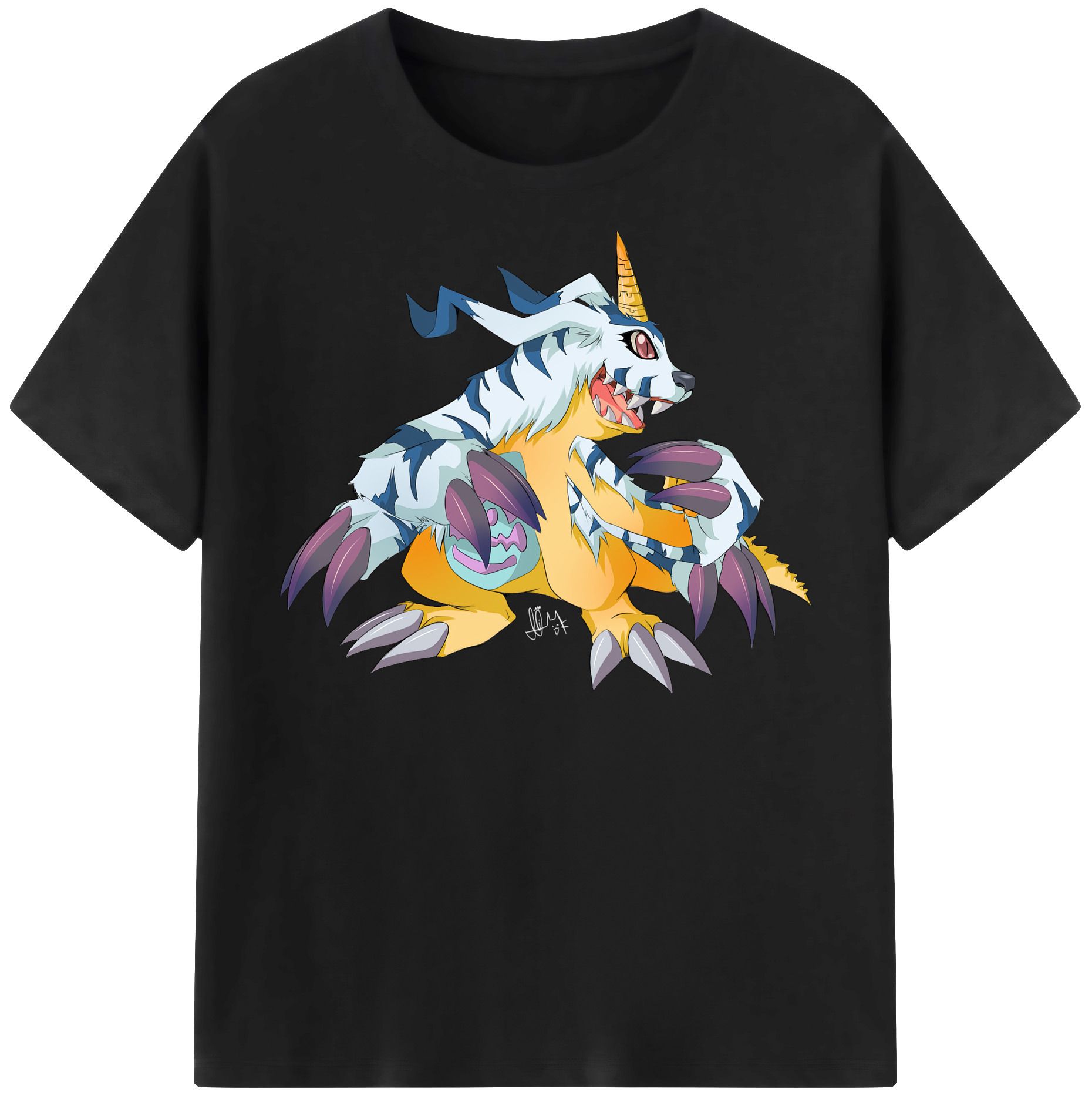 （画像用） Digimon デジタルモンスター/デジモン レディースカジュアルプリントTシャツ（綿100％）