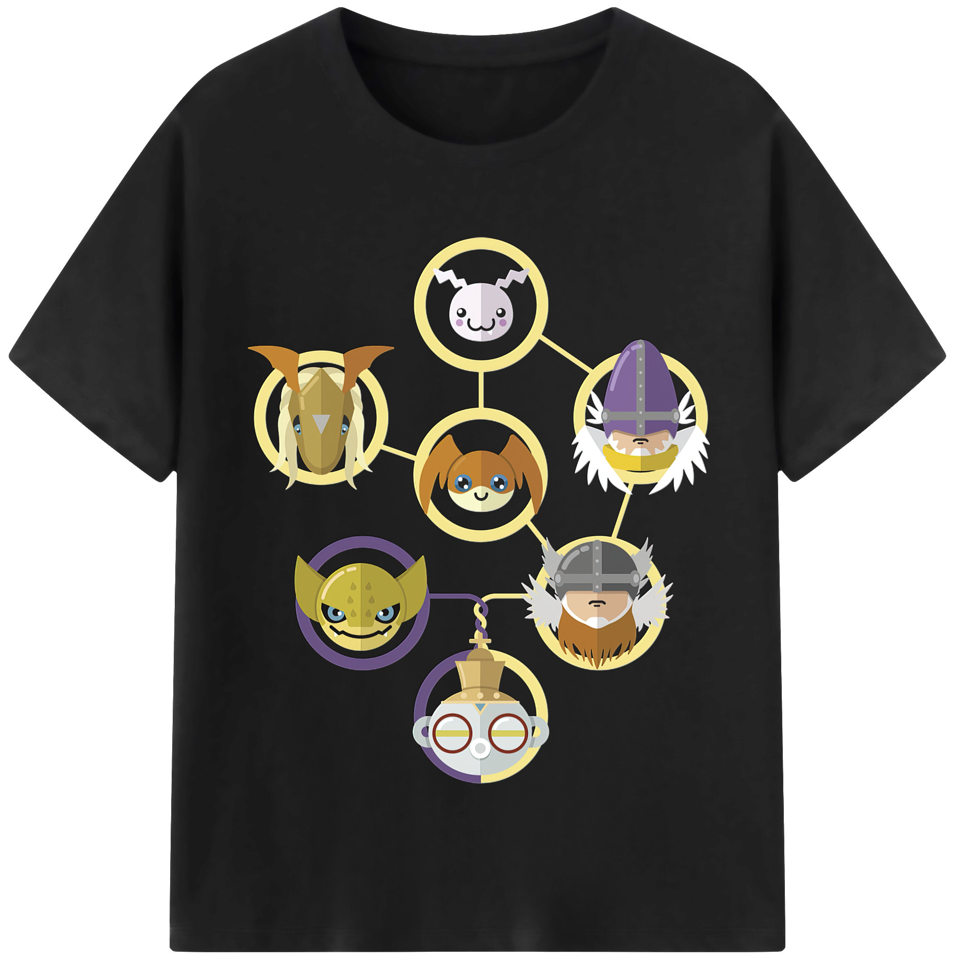 （画像用） Digimon デジタルモンスター/デジモン レディースカジュアルプリントTシャツ（綿100％）