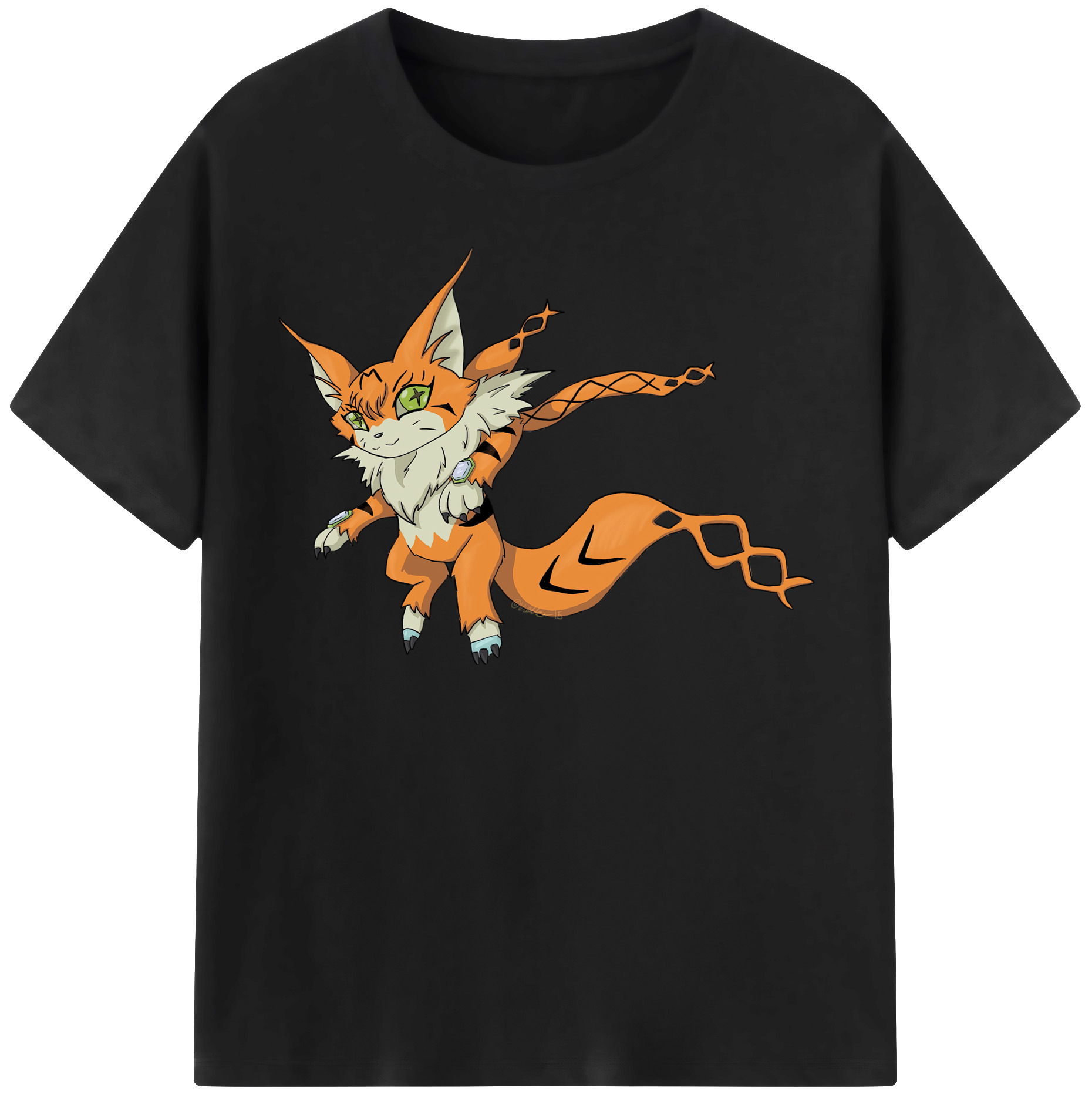 （画像用） Digimon デジタルモンスター/デジモン レディースカジュアルプリントTシャツ（綿100％）