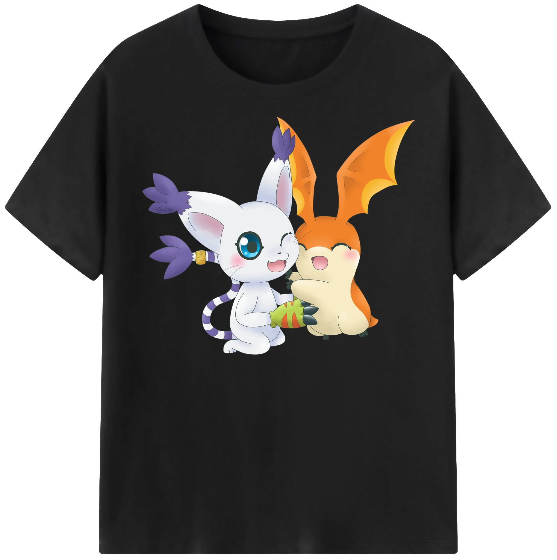 （画像用） Digimon デジタルモンスター/デジモン レディースカジュアルプリントTシャツ（綿100％）