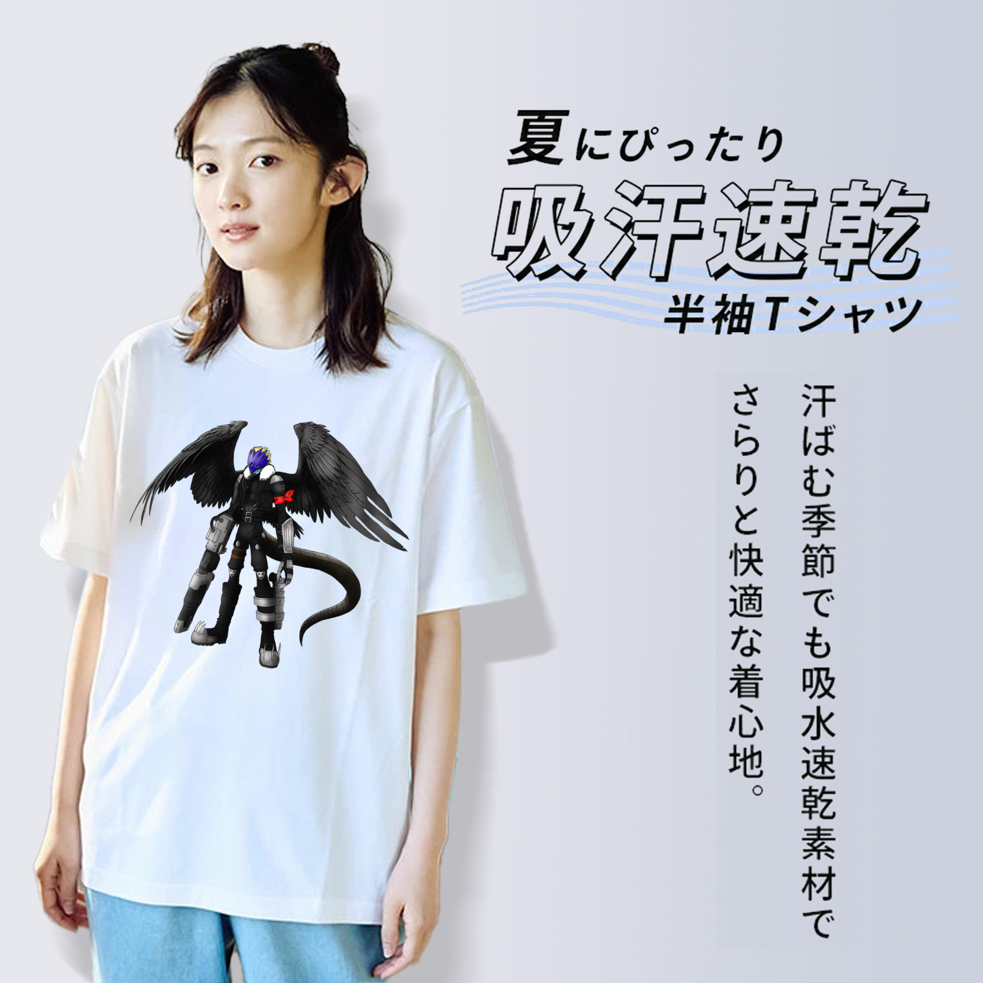 Digimon デジタルモンスター/デジモン レディースカジュアルプリントTシャツ（綿100％）