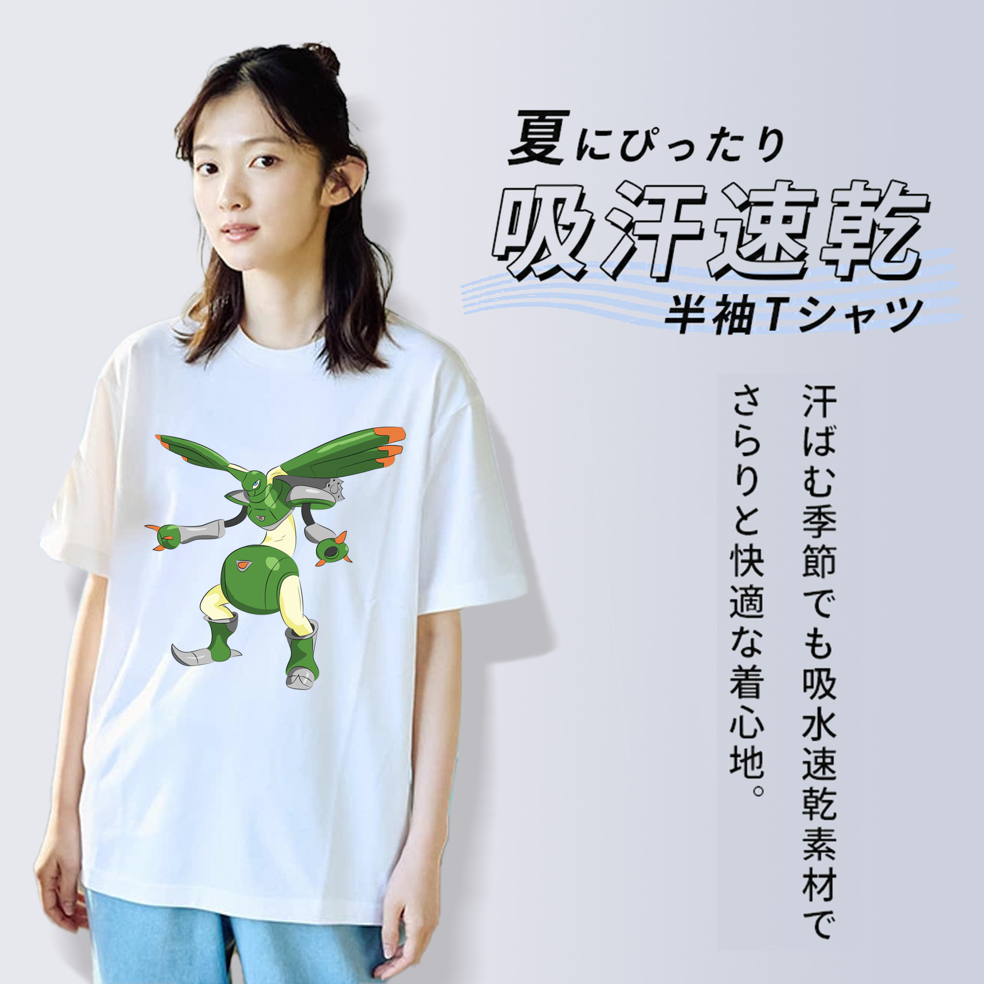 Digimon デジタルモンスター/デジモン レディースカジュアルプリントTシャツ（綿100％）