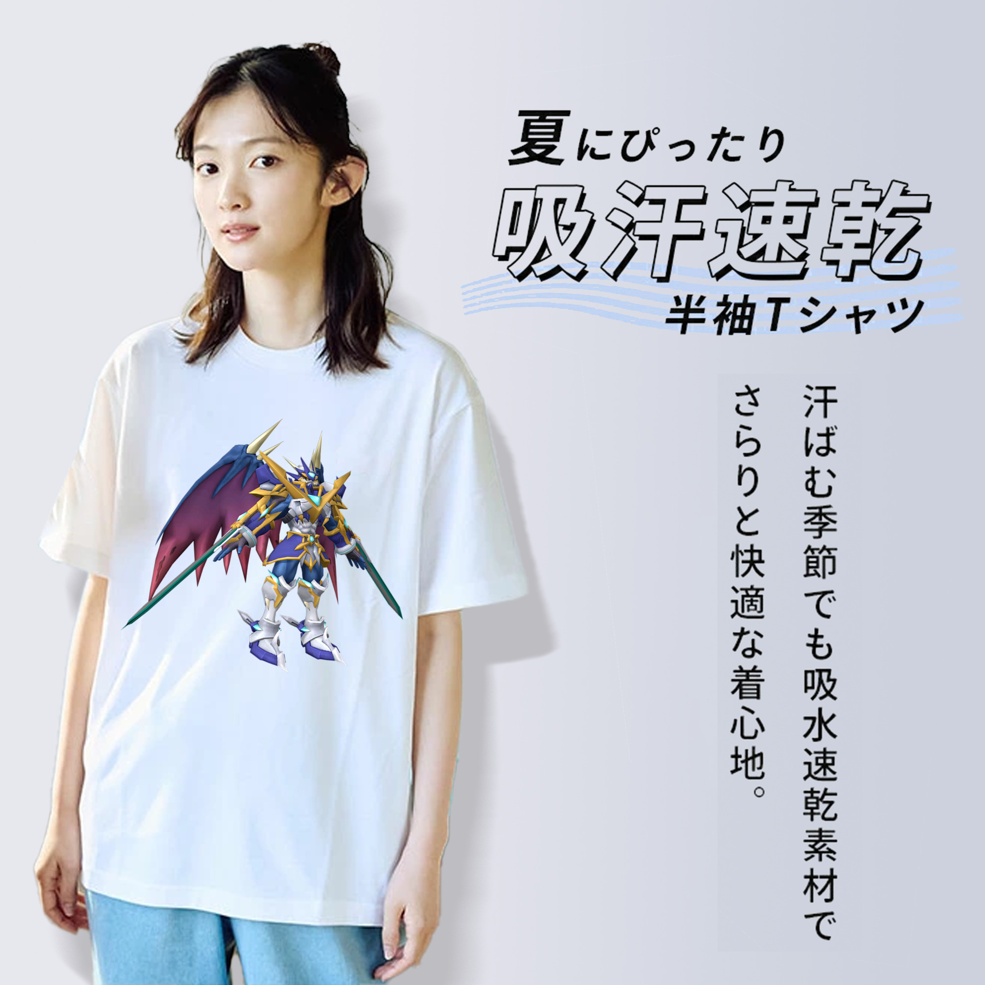 Digimon デジタルモンスター/デジモン レディースカジュアルプリントTシャツ（綿100％）