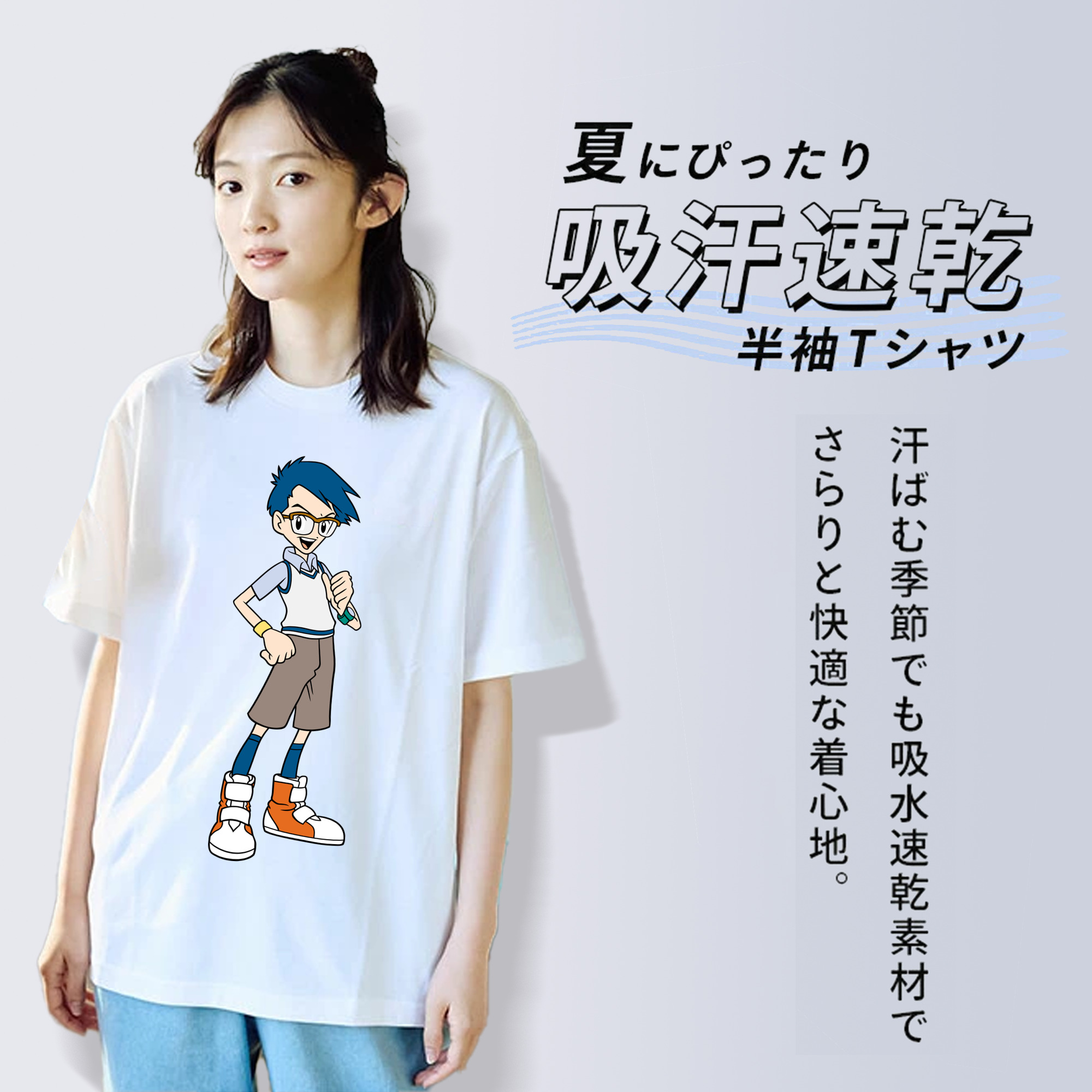Digimon デジタルモンスター/デジモン レディースカジュアルプリントTシャツ（綿100％）
