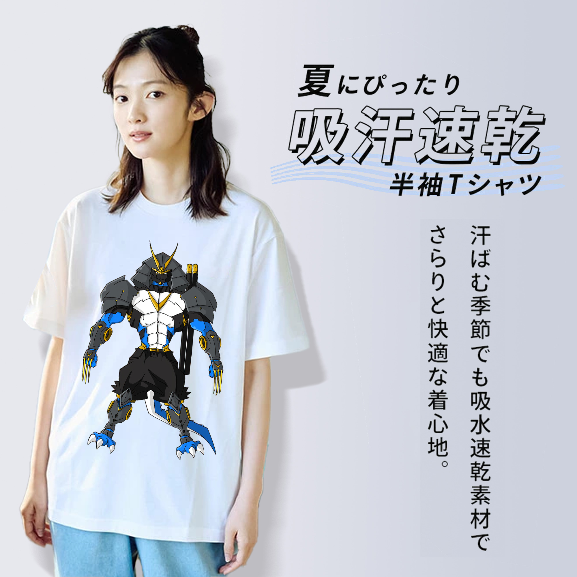 Digimon デジタルモンスター/デジモン レディースカジュアルプリントTシャツ（綿100％）